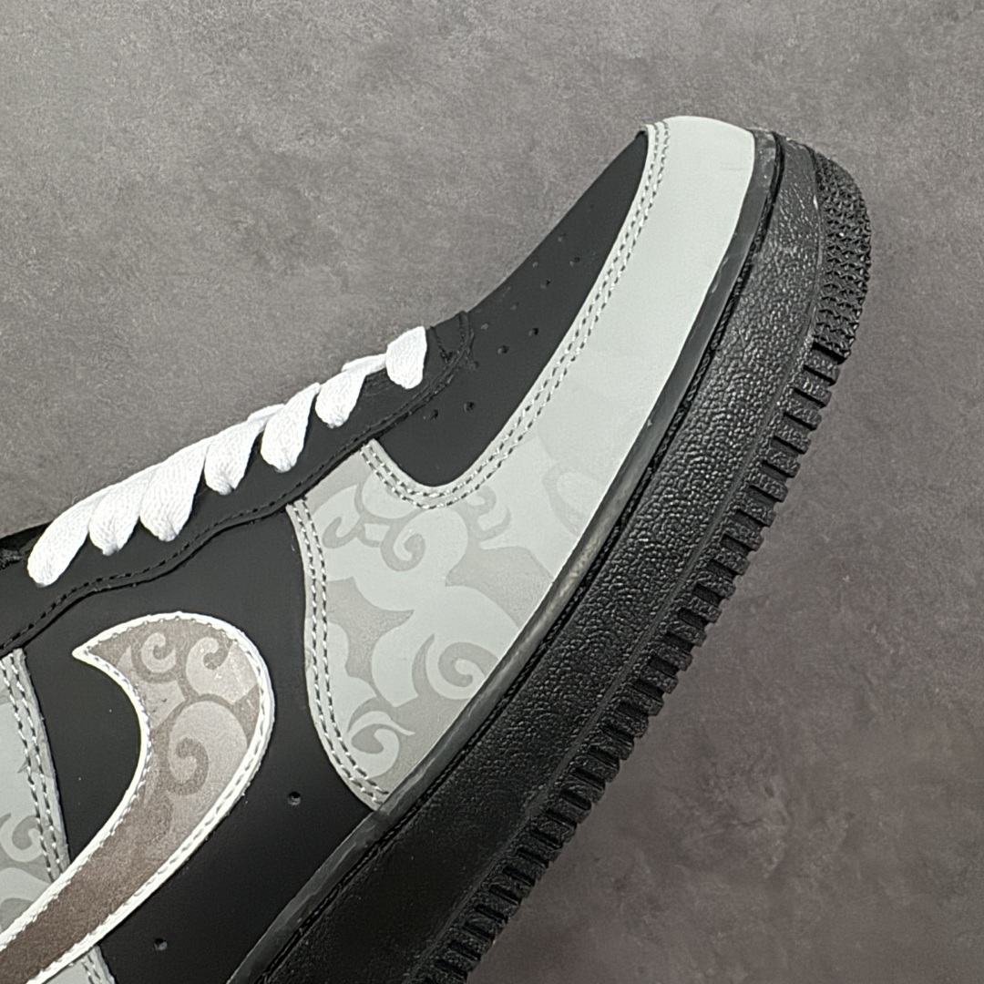 图片[5]-【定制版】Nike Air Force 1 Low 07 WET 影月巡 黑灰 原楦头原纸板 打造纯正低帮空军版型 专注外贸渠道 全掌内置蜂窝气垫 原盒配件 原厂中底钢印、拉帮完美 货号：ZH0316 108 尺码：36 36.5 37.5 38 38.5 39 40 40.5 41 42 42.5 43 44 44.5 45-选品中心