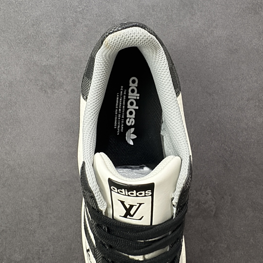 图片[7]-【定制版】Louis Vuitton x Ad Superstar 定制配色 Lv联名 三叶草低帮休闲百搭贝壳头板鞋 QF5806 公司级版本 大厂流水作业生产 超高清洁度 皮料切割干净无任何毛边 细节完美   尺码：36 36.5 37 38 38.5 39 40 40.5 41 42 42.5 43 44 44.5 45 编码：QFB290300-选品中心