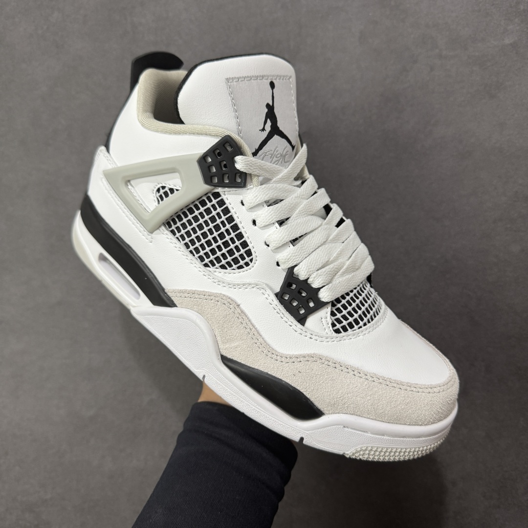 图片[3]-【福利版】Air Jordan AJ4 Retro GL黑白 中帮篮球鞋 原楦原纸板同源开发 完美呈现乔4的版型 内侧正确双色网格 还原细节 正确气垫颜色 正确网格工艺 正确拉帮工艺 全鞋原装材料制作 原档案原模具打造 货号：DH6927-111 尺码：36-48带半码 编码：GLB250260-选品中心