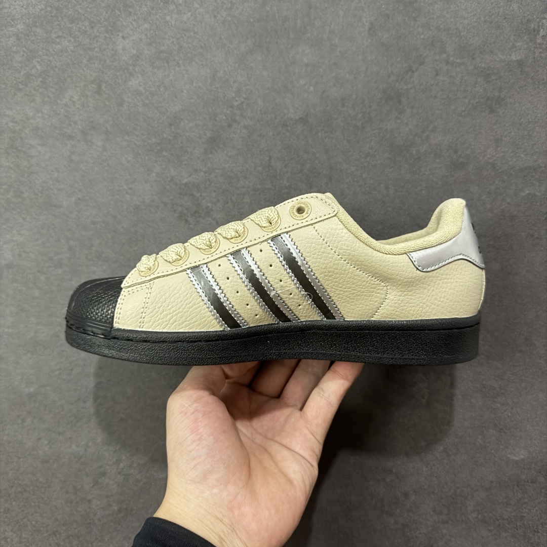 图片[2]-【纯原版】Adidas Originals SUPERSTAR VINTAGE全新配色 贝壳头休闲板鞋 独家控货 平台正单 全鞋百分百原材料 全鞋电脑针车 Logo针车间距针数原版一致 皮料切割冲裁零瑕疵 原鞋一致含胶量大底 原盒中文内外标 大几率过验 不对比市面只对比原鞋 只服务最高端市场 货号：JR4234 尺码：35 36 36.5 37 38 38.5 39 40 40.5 41 42 42.5 43 44 45-选品中心