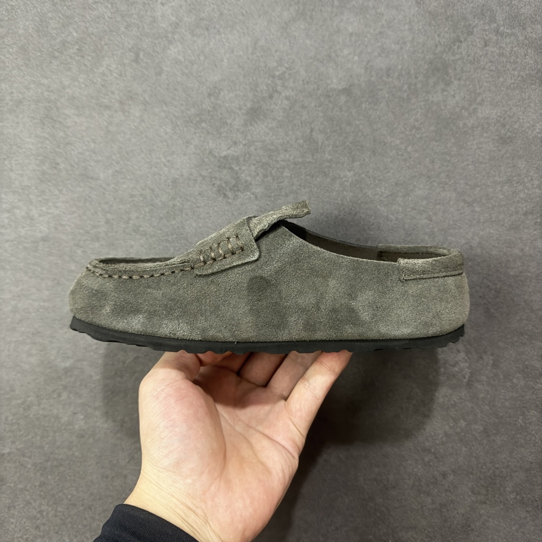 图片[2]-【BK版本】Birkenstock 博肯一脚蹬系列 深灰反绒 广东原产采用质地柔软牛皮绒面革植入羊羔毛鞋垫和里衬材质中底搭载缓震软木橡胶 纯色羊毛内里，保暖不乏时尚 外置EVA轻量片装外底 德国百年知名鞋履品牌·博肯Birkenstock 勃肯系列！ 货号：0250901 尺码：35-44-选品中心
