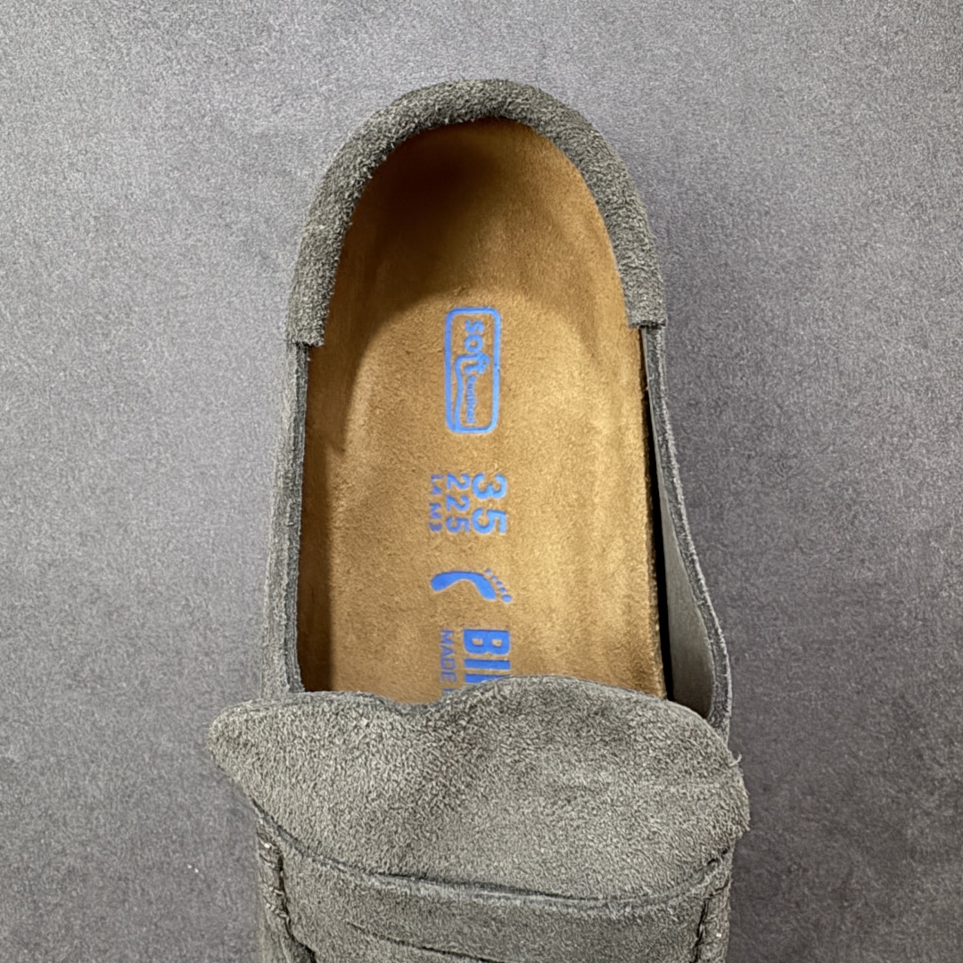 图片[7]-【BK版本】Birkenstock 博肯一脚蹬系列 深灰反绒 广东原产采用质地柔软牛皮绒面革植入羊羔毛鞋垫和里衬材质中底搭载缓震软木橡胶 纯色羊毛内里，保暖不乏时尚 外置EVA轻量片装外底 德国百年知名鞋履品牌·博肯Birkenstock 勃肯系列！ 货号：0250901 尺码：35-44-选品中心