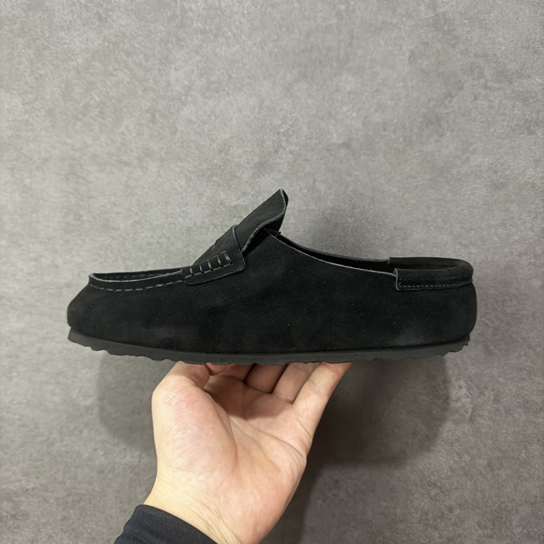 图片[2]-【BK版本】Birkenstock 博肯一脚蹬系列 黑色反绒 广东原产采用质地柔软牛皮绒面革植入羊羔毛鞋垫和里衬材质中底搭载缓震软木橡胶 纯色羊毛内里，保暖不乏时尚 外置EVA轻量片装外底 德国百年知名鞋履品牌·博肯Birkenstock 勃肯系列！ 货号：0250901 尺码：35-44-选品中心