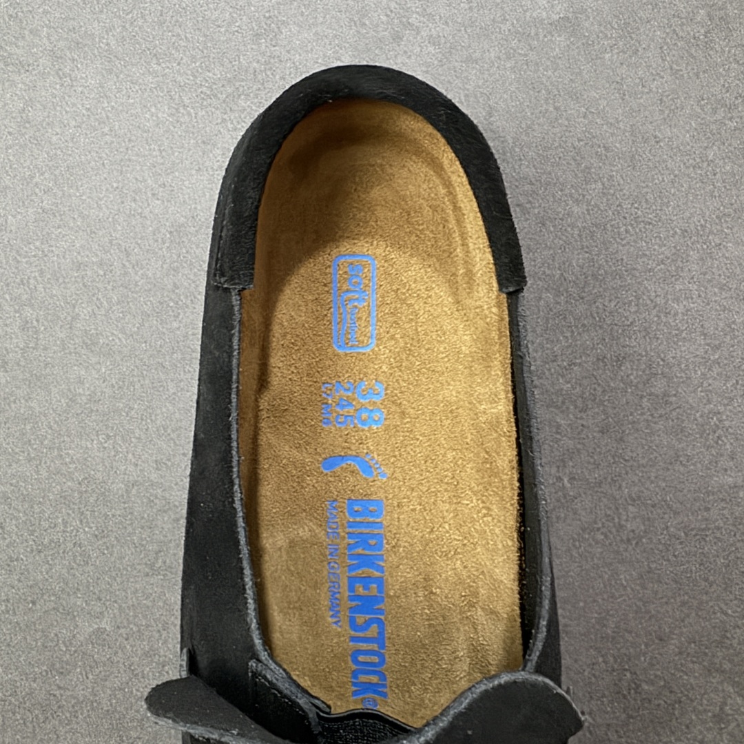 图片[7]-【BK版本】Birkenstock 博肯一脚蹬系列 黑色反绒 广东原产采用质地柔软牛皮绒面革植入羊羔毛鞋垫和里衬材质中底搭载缓震软木橡胶 纯色羊毛内里，保暖不乏时尚 外置EVA轻量片装外底 德国百年知名鞋履品牌·博肯Birkenstock 勃肯系列！ 货号：0250901 尺码：35-44-选品中心