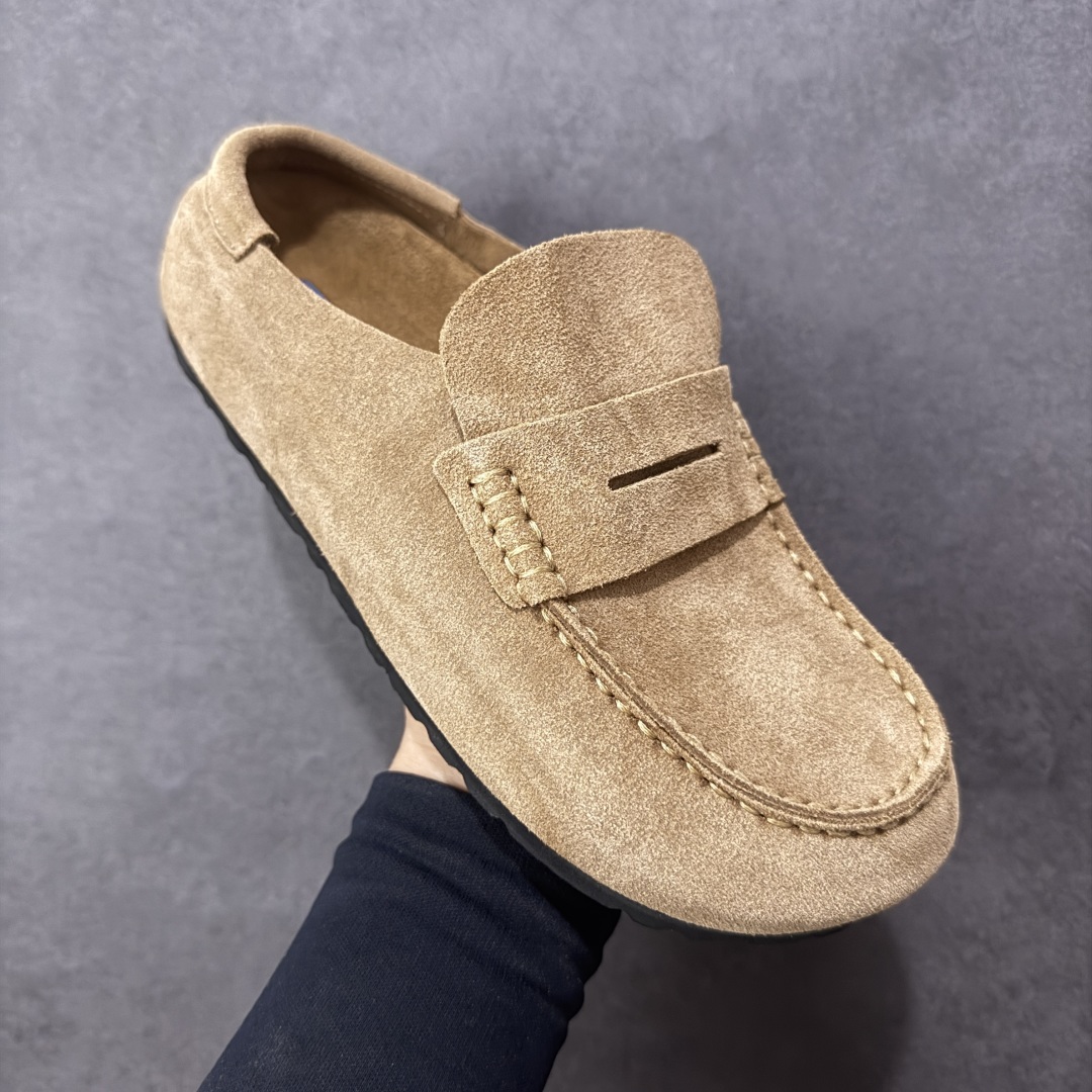 图片[3]-【BK版本】Birkenstock 博肯一脚蹬系列 棕色反绒 广东原产采用质地柔软牛皮绒面革植入羊羔毛鞋垫和里衬材质中底搭载缓震软木橡胶 纯色羊毛内里，保暖不乏时尚 外置EVA轻量片装外底 德国百年知名鞋履品牌·博肯Birkenstock 勃肯系列！ 货号：0250901 尺码：35-44-选品中心