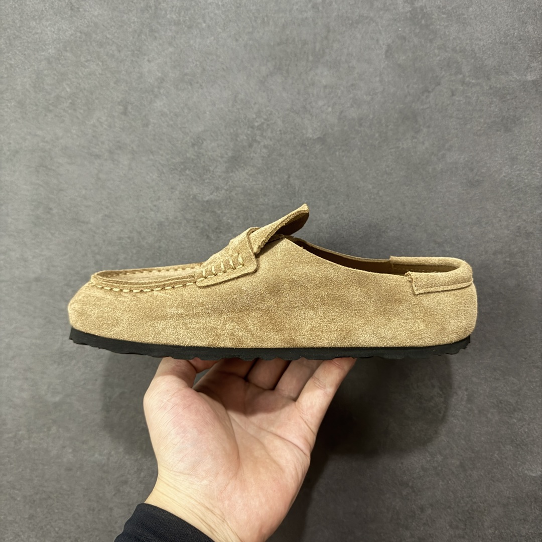 图片[2]-【BK版本】Birkenstock 博肯一脚蹬系列 棕色反绒 广东原产采用质地柔软牛皮绒面革植入羊羔毛鞋垫和里衬材质中底搭载缓震软木橡胶 纯色羊毛内里，保暖不乏时尚 外置EVA轻量片装外底 德国百年知名鞋履品牌·博肯Birkenstock 勃肯系列！ 货号：0250901 尺码：35-44-选品中心