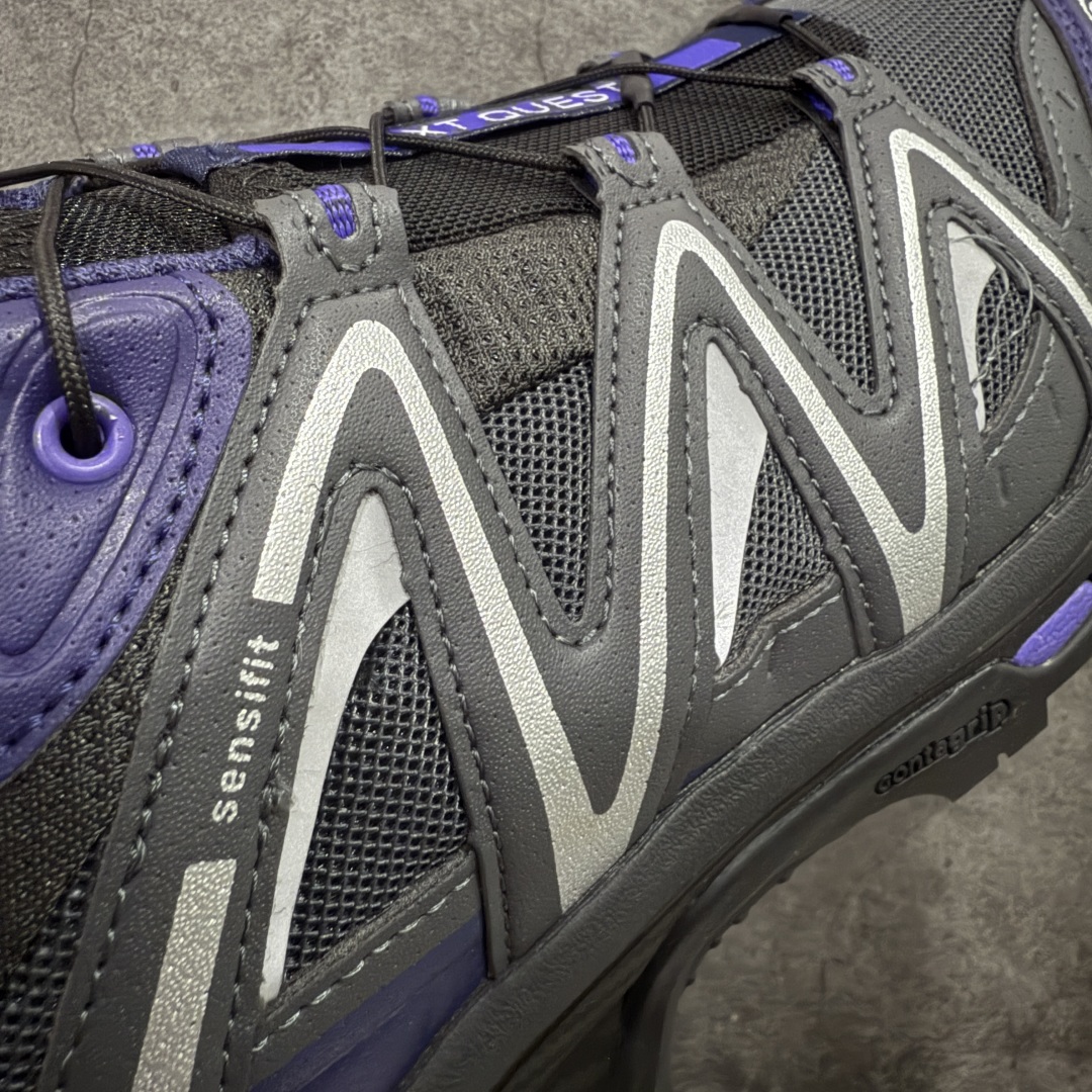 图片[5]-【绿x升级版】Salomon XT-QUEST ADV 萨洛蒙情侣款户外机能鞋 黑蓝 491260 全新绿x升级版 品质大改进 ‼️ 全鞋改进为原厂一致材料打造 全新修长鞋型 相对老版臃肿鞋型 此版的版型更正 全新玻璃冲刀 清洁度提升 同步原版左右鞋带孔的间距加大（之前老版间距太小） 网面与鞋头材料校对一致无色差（老版网面有色差） 鞋后跟反口V字定型同步zp（老版臃肿为U字后跟反口） 鞋舌两侧鞋帮脚踝处更加直挺（之前老版往中间踏） 鞋盒黑盒改正为原版牛皮纸鞋盒 鞋头处添加☯️太极标 所有细节多次修改校正 坚持同步原版无差别 毋庸置疑全市场最好的版本💪🏻终端优势供应 尺码：36-46-选品中心