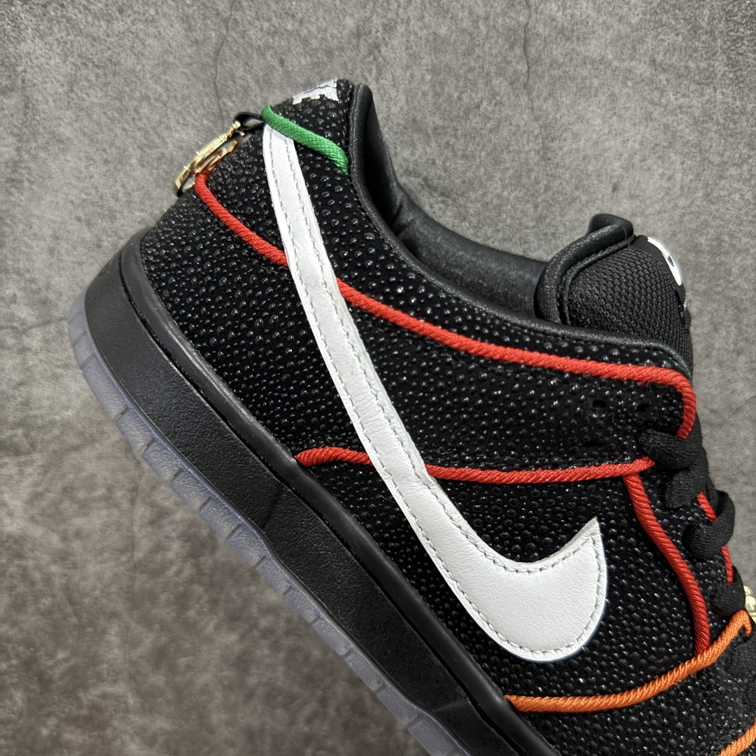 图片[7]-【Top纯原】Bronx Girls Skate x Nike SB Dunk Low 联名款 低帮休闲滑板鞋 HV1664-001  鞋身整体以黑色为主色调，鞋面采用特殊的仿鲨鱼纹路皮革覆盖，搭配白色Swwoosh呈现。  尺码：40 40.5 41 42 42.5 43 44 44.5 45 46 47.5 48.5-选品中心