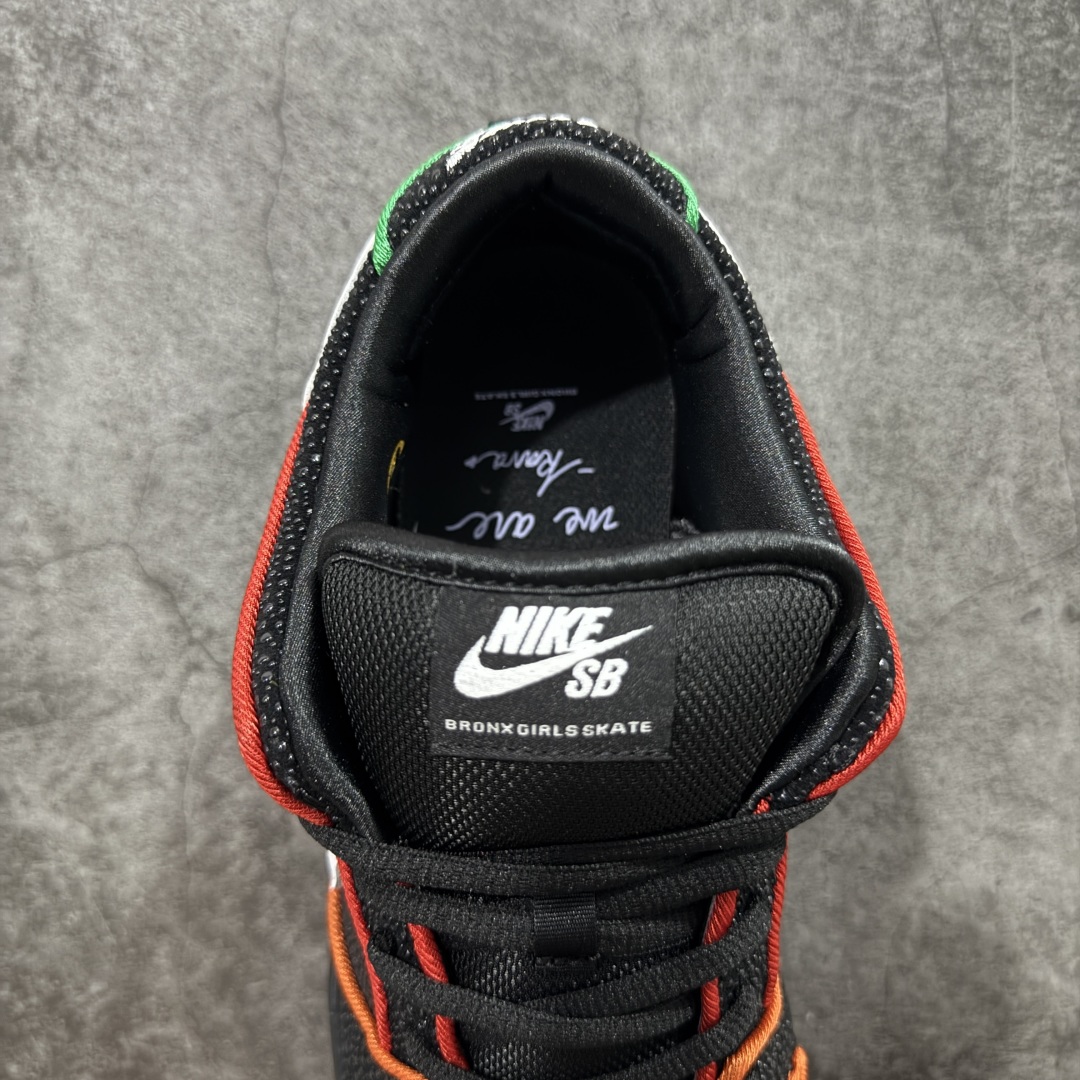 图片[8]-【Top纯原】Bronx Girls Skate x Nike SB Dunk Low 联名款 低帮休闲滑板鞋 HV1664-001  鞋身整体以黑色为主色调，鞋面采用特殊的仿鲨鱼纹路皮革覆盖，搭配白色Swwoosh呈现。  尺码：40 40.5 41 42 42.5 43 44 44.5 45 46 47.5 48.5-选品中心