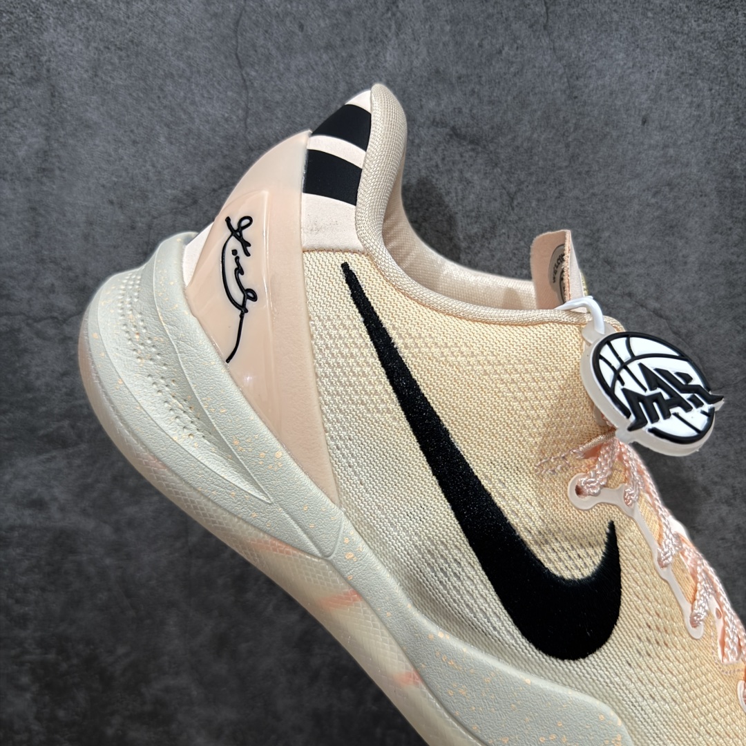 图片[7]-【灭世海外版】NK Zoom Kobe Ⅷ System 科比8代复刻实战运动低帮文化篮球鞋 水蜜桃！ 货号：HQ3138-800！ 尺码：39-47.5！ 纯原海外版气垫品质吊打各路纯原 气压➕耐久双重保障 前掌ZOOM TURBO➕后掌马蹄Zoom 后掌澎湃脚感无出其右 全套冲刀改版 鞋型还原度95% 宽脚选手必入货品 鞋头2.5mm上翘空间 不挤脚 完美释放脚趾活动空间 正码正拍 脚型适配性 市场最强没有之一 鞋面工艺全新升级 100%对标正品 原厂聚氨酯蛇鳞 珠光密度同步正品 Swoosh喷漆工艺 还原度接近100% 全新后跟TPU模具 正确S型弧度 区分市场纯原（市场纯原采用公版模具 后跟TPU几乎无弧度）国产天花板橡胶配方 抓地力爆炸 海外口碑炸裂 鞋舌LOGO正确内嵌压印 原厂碳板 正确原盒 厚积薄发 王者归来 拒绝杀猪 拒绝套路 灭世纯原海外版科比系列 致力打造实战第一标杆！-选品中心