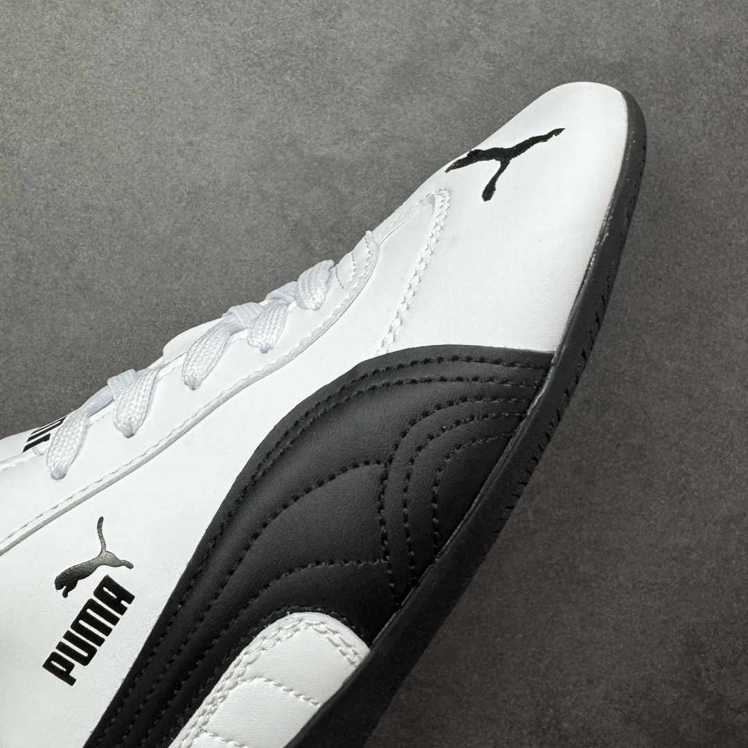 图片[5]-【公司级】PUMA Speedcat 彪马 低帮 男女同款 防滑耐磨低邦训练鞋生活休闲鞋赛车鞋 在本次复刻版本中，Speedcat OG鞋款以质感麂皮材质归来，向F1赛车队的标志性队服致敬。细节设计上，鞋头部位精心绣制了PUMA标志性的美洲狮Logo图案，而鞋舌与Formstrip上方则巧妙地融入了白色Puma及品牌Logo，为鞋款增添一抹奢华感。侧面白色流线型LLogo加上白色Puma字样，值得一提的是，全新Speedcatn OG鞋款忠于经典原版设计，保留窄版廓形以及格调鲜明的薄底构造，重塑风靡一时的千禧美学；这不仅是对经典的一次致敬，也预示着Speedcat将再次迎来崭新的黄金时代，引领薄底鞋时尚新风潮。 货号：401603-02 尺码：35.5-45带半码 编码：LNHB200210-选品中心