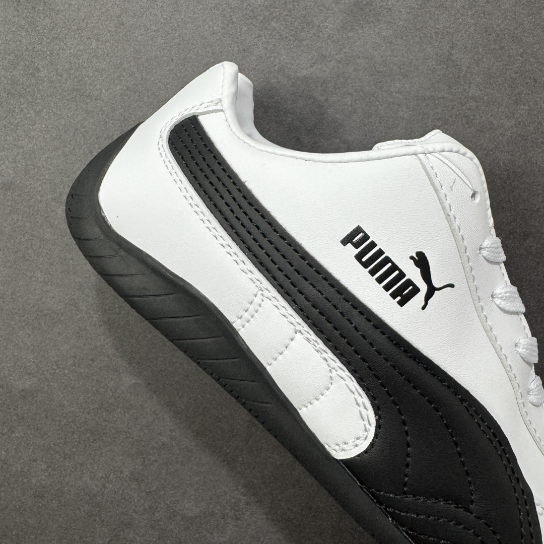 图片[6]-【公司级】PUMA Speedcat 彪马 低帮 男女同款 防滑耐磨低邦训练鞋生活休闲鞋赛车鞋 在本次复刻版本中，Speedcat OG鞋款以质感麂皮材质归来，向F1赛车队的标志性队服致敬。细节设计上，鞋头部位精心绣制了PUMA标志性的美洲狮Logo图案，而鞋舌与Formstrip上方则巧妙地融入了白色Puma及品牌Logo，为鞋款增添一抹奢华感。侧面白色流线型LLogo加上白色Puma字样，值得一提的是，全新Speedcatn OG鞋款忠于经典原版设计，保留窄版廓形以及格调鲜明的薄底构造，重塑风靡一时的千禧美学；这不仅是对经典的一次致敬，也预示着Speedcat将再次迎来崭新的黄金时代，引领薄底鞋时尚新风潮。 货号：401603-02 尺码：35.5-45带半码 编码：LNHB200210-选品中心
