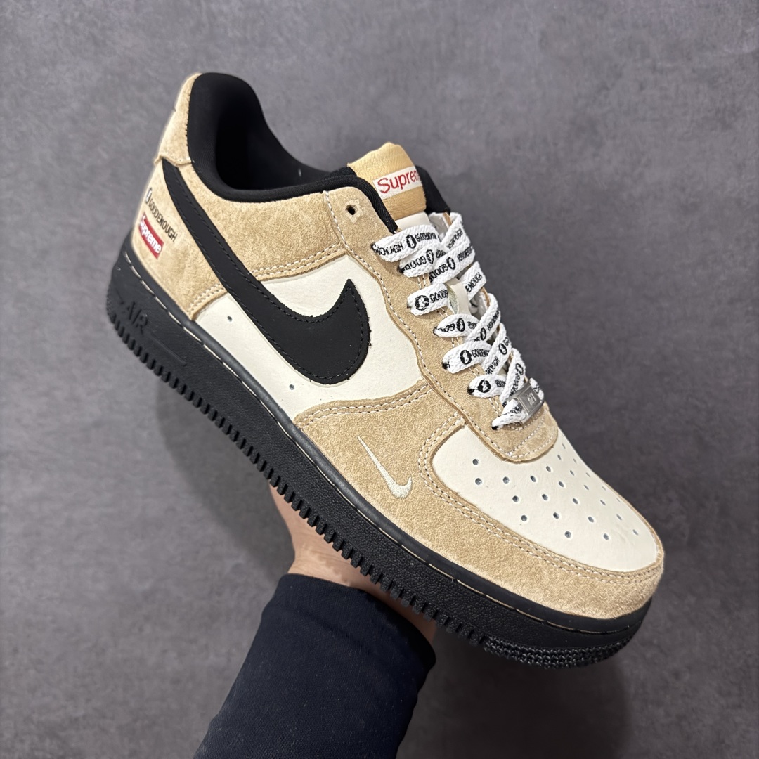 图片[3]-【定制版】NIke Air Force 1 \’07 Low Supreme 藤原浩 联名–黑棕空军一号低帮 运动鞋 休闲鞋 折边针车 头层猪巴戈 工艺难度大 原楦头原纸板 高端定制鞋盒 原厂鞋底 超高清洁度 细节完美 货号：YF9511-810 尺码：36 36.5 37.5 38 38.5 39 40 40.5 41 42 42.5 43 44 44.5 45 编码：HXSB310320-选品中心