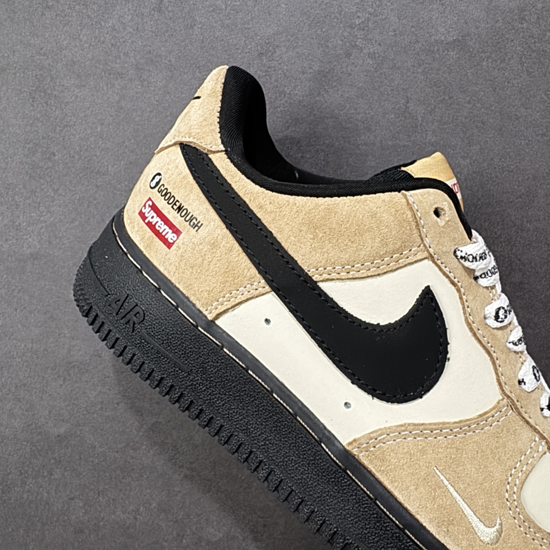 图片[6]-【定制版】NIke Air Force 1 \’07 Low Supreme 藤原浩 联名–黑棕空军一号低帮 运动鞋 休闲鞋 折边针车 头层猪巴戈 工艺难度大 原楦头原纸板 高端定制鞋盒 原厂鞋底 超高清洁度 细节完美 货号：YF9511-810 尺码：36 36.5 37.5 38 38.5 39 40 40.5 41 42 42.5 43 44 44.5 45 编码：HXSB310320-选品中心