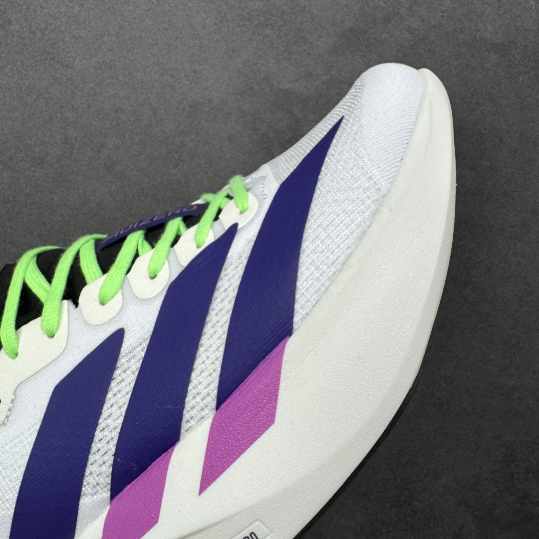 图片[5]-【公司级】Ad Adizero Evo SL 轻盈跑鞋 耐磨减震专业跑步鞋 冲向目标，一路向前，不断挑战和突破自我 无论是平时训练还是马拉松，让这款adidas跑步鞋伴你畅快开跑 兼具舒适性和结构感，搭载Lightstrike科技，为步伐注入活力 货号：JS4495 尺码：36 36.5 37 38 38.5 39 40 40.5 41 42 42.5 43 44 44.5 45 编码：FSB220230-选品中心