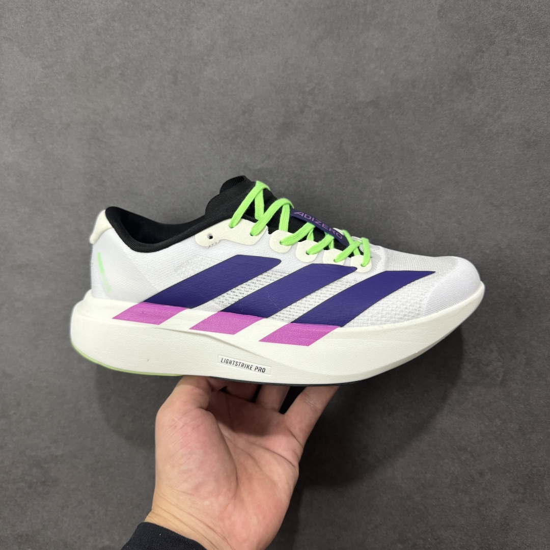 【公司级】Ad Adizero Evo SL 轻盈跑鞋 耐磨减震专业跑步鞋 冲向目标,一路向前,不断挑战和突破自我 无论是平时训练还是马拉松,让这款adidas跑步鞋伴你畅快开跑 兼具舒适性和结构感,搭载Lightstrike科技,为步伐注入活力 货号:JS4495 尺码:36 36.5 37 38 38.5 39 40 40.5 41 42 42.5 43 44 44.5 45 编码:FSB220230-选品中心
