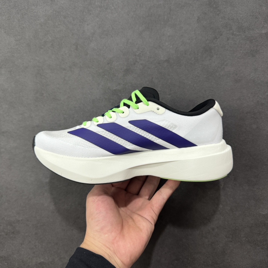 图片[2]-【公司级】Ad Adizero Evo SL 轻盈跑鞋 耐磨减震专业跑步鞋 冲向目标，一路向前，不断挑战和突破自我 无论是平时训练还是马拉松，让这款adidas跑步鞋伴你畅快开跑 兼具舒适性和结构感，搭载Lightstrike科技，为步伐注入活力 货号：JS4495 尺码：36 36.5 37 38 38.5 39 40 40.5 41 42 42.5 43 44 44.5 45 编码：FSB220230-选品中心
