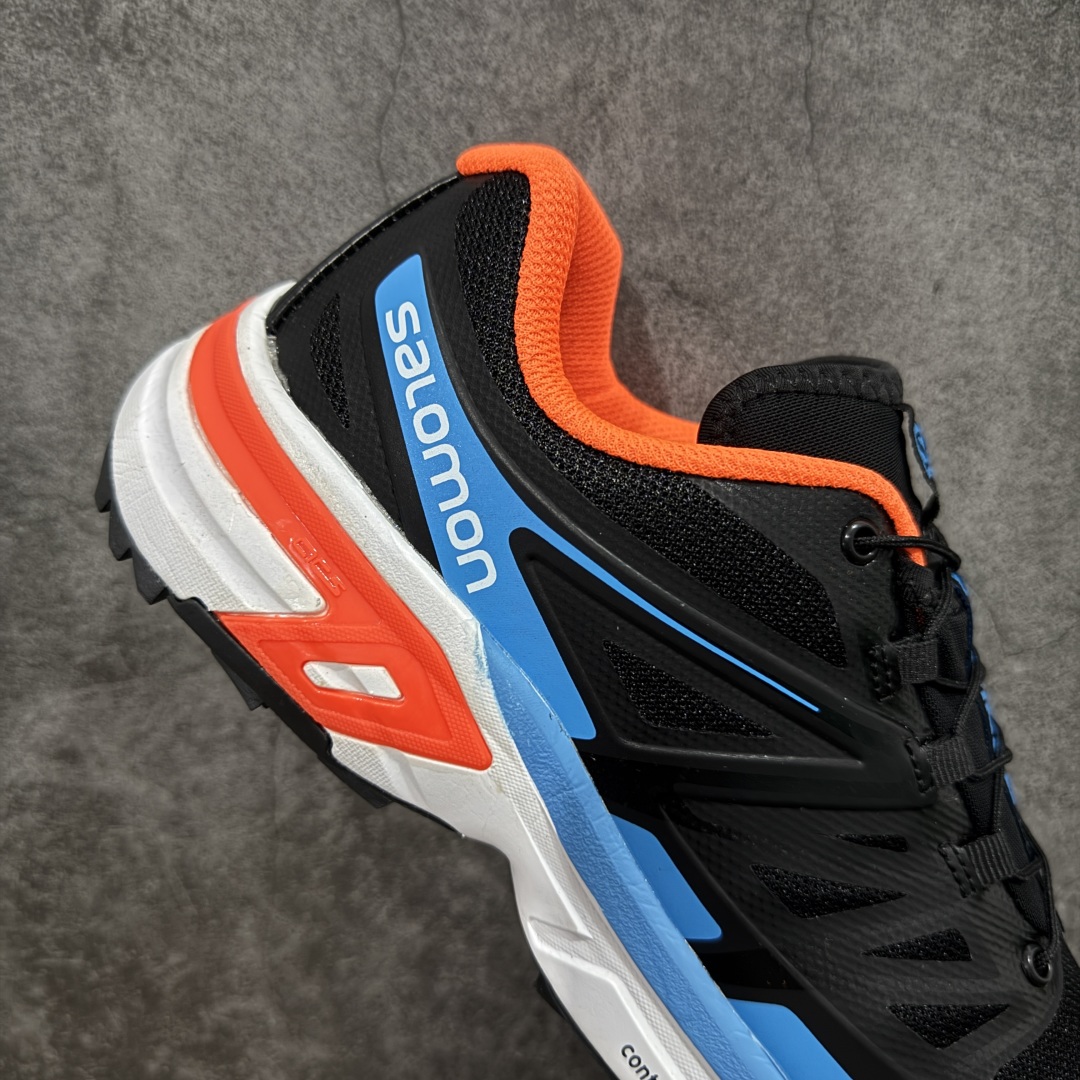 图片[7]-【莞产版本】SALOMON萨洛蒙 XT-Wings 2 Advanced 户外舒适百搭 网布织物减震防滑耐磨透气 低帮跑步鞋 XT-Wings 2采用了萨洛蒙独有的技术，不仅保证了鞋子的耐磨性，还让你在户外探险中保持通风透气，让双脚始终保持清爽舒适。无论是徒步旅行、登山探险还是日常穿搭，它都能为你提供稳定的支撑和舒适的穿着体验！ 低帮设计，有效减轻脚部负担，提供更灵活的穿着感受。无论是在崎岖不平的山路上还是在城市街头漫步，XT-Wings 2都能帮助你自如地驰骋，释放内心对自然的向往！SALOMON﻿萨洛蒙 XT-Wings 2绝对是一款不可错过的户外功能鞋！让它成为你户外探险路上的得力伙伴，让你在每一次冒险中都能感受到自由与激情的碰撞！ 尺码：36-46含半码-选品中心