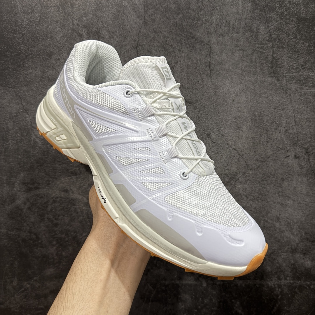 图片[3]-【莞产版本】SALOMON萨洛蒙 XT-Wings 2 Advanced 户外舒适百搭 网布织物减震防滑耐磨透气 低帮跑步鞋 XT-Wings 2采用了萨洛蒙独有的技术，不仅保证了鞋子的耐磨性，还让你在户外探险中保持通风透气，让双脚始终保持清爽舒适。无论是徒步旅行、登山探险还是日常穿搭，它都能为你提供稳定的支撑和舒适的穿着体验！ 低帮设计，有效减轻脚部负担，提供更灵活的穿着感受。无论是在崎岖不平的山路上还是在城市街头漫步，XT-Wings 2都能帮助你自如地驰骋，释放内心对自然的向往！SALOMON﻿萨洛蒙 XT-Wings 2绝对是一款不可错过的户外功能鞋！让它成为你户外探险路上的得力伙伴，让你在每一次冒险中都能感受到自由与激情的碰撞！ 尺码：36-46含半码-选品中心