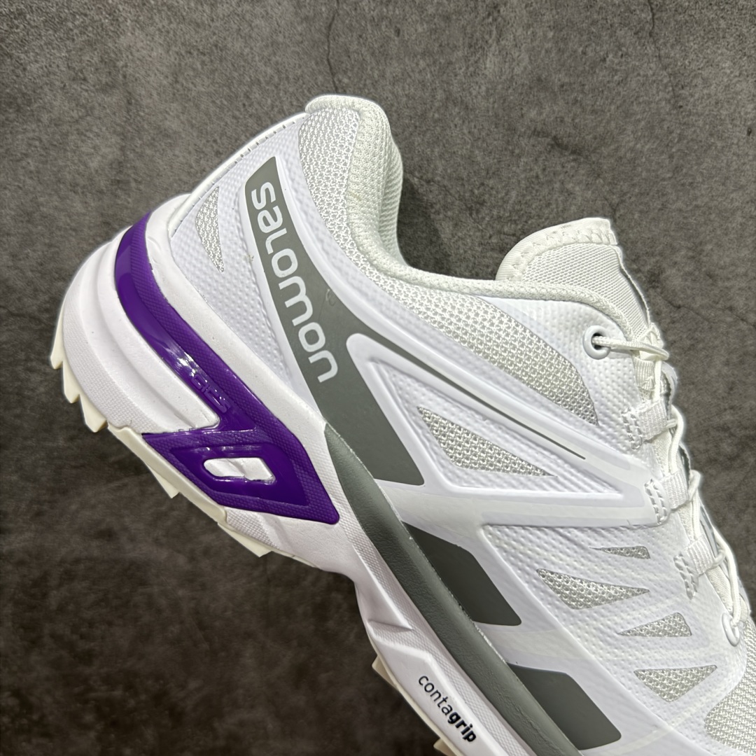 图片[7]-【莞产版本】SALOMON萨洛蒙 XT-Wings 2 Advanced 户外舒适百搭 网布织物减震防滑耐磨透气 低帮跑步鞋 XT-Wings 2采用了萨洛蒙独有的技术，不仅保证了鞋子的耐磨性，还让你在户外探险中保持通风透气，让双脚始终保持清爽舒适。无论是徒步旅行、登山探险还是日常穿搭，它都能为你提供稳定的支撑和舒适的穿着体验！ 低帮设计，有效减轻脚部负担，提供更灵活的穿着感受。无论是在崎岖不平的山路上还是在城市街头漫步，XT-Wings 2都能帮助你自如地驰骋，释放内心对自然的向往！SALOMON﻿萨洛蒙 XT-Wings 2绝对是一款不可错过的户外功能鞋！让它成为你户外探险路上的得力伙伴，让你在每一次冒险中都能感受到自由与激情的碰撞！ 尺码：36-46含半码-选品中心