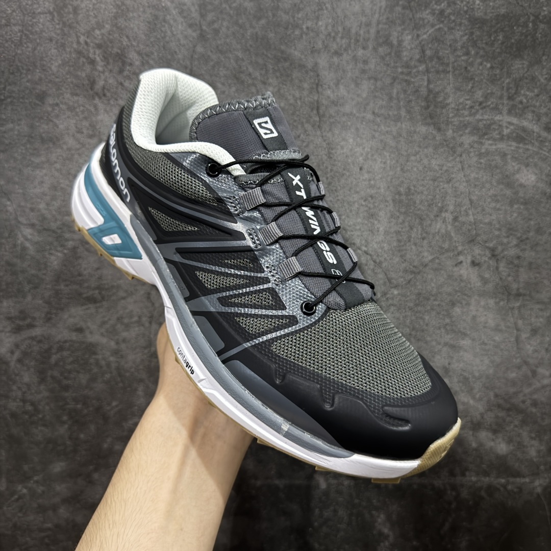 图片[3]-【莞产版本】SALOMON萨洛蒙 XT-Wings 2 Advanced 户外舒适百搭 网布织物减震防滑耐磨透气 低帮跑步鞋 XT-Wings 2采用了萨洛蒙独有的技术，不仅保证了鞋子的耐磨性，还让你在户外探险中保持通风透气，让双脚始终保持清爽舒适。无论是徒步旅行、登山探险还是日常穿搭，它都能为你提供稳定的支撑和舒适的穿着体验！ 低帮设计，有效减轻脚部负担，提供更灵活的穿着感受。无论是在崎岖不平的山路上还是在城市街头漫步，XT-Wings 2都能帮助你自如地驰骋，释放内心对自然的向往！SALOMON﻿萨洛蒙 XT-Wings 2绝对是一款不可错过的户外功能鞋！让它成为你户外探险路上的得力伙伴，让你在每一次冒险中都能感受到自由与激情的碰撞！ 尺码：36-46含半码-选品中心