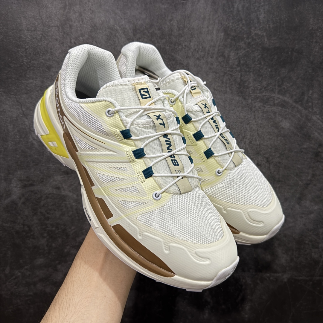 图片[14]-【莞产版本】SALOMON萨洛蒙 XT-Wings 2 Advanced 户外舒适百搭 网布织物减震防滑耐磨透气 低帮跑步鞋 XT-Wings 2采用了萨洛蒙独有的技术，不仅保证了鞋子的耐磨性，还让你在户外探险中保持通风透气，让双脚始终保持清爽舒适。无论是徒步旅行、登山探险还是日常穿搭，它都能为你提供稳定的支撑和舒适的穿着体验！ 低帮设计，有效减轻脚部负担，提供更灵活的穿着感受。无论是在崎岖不平的山路上还是在城市街头漫步，XT-Wings 2都能帮助你自如地驰骋，释放内心对自然的向往！SALOMON﻿萨洛蒙 XT-Wings 2绝对是一款不可错过的户外功能鞋！让它成为你户外探险路上的得力伙伴，让你在每一次冒险中都能感受到自由与激情的碰撞！ 尺码：36-46含半码-选品中心