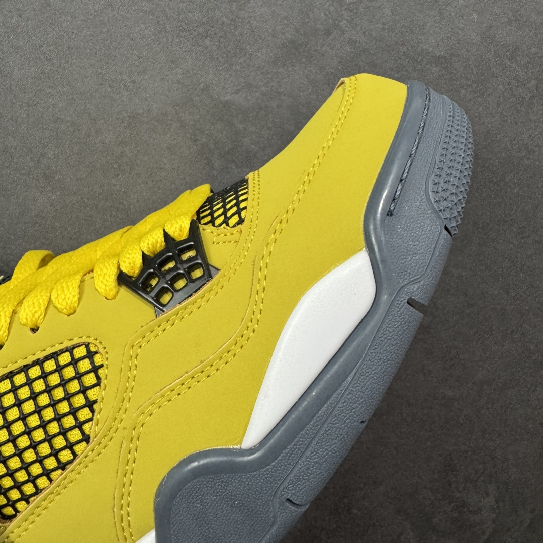 图片[5]-【公司级】Air Jordan AJ4 Retro 黄色 中帮篮球鞋 原楦原纸板同源开发 完美呈现乔4的版型 内侧正确双色网格 还原细节 正确气垫颜色 正确网格工艺 正确拉帮工艺 全鞋原装材料制作 原档案原模具打造 货号：CT8527-700 尺码：36-48-选品中心
