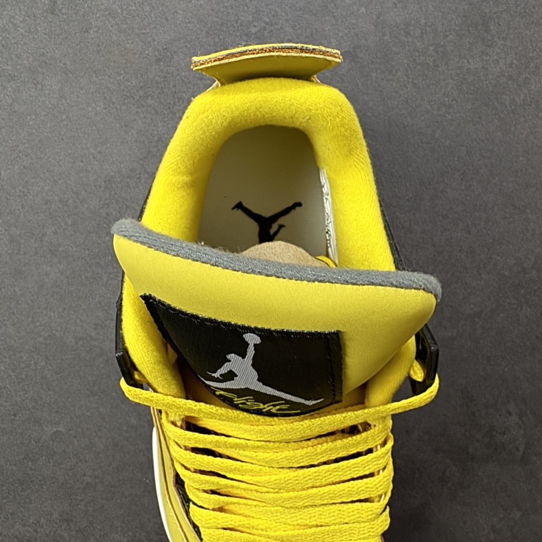 图片[7]-【公司级】Air Jordan AJ4 Retro 黄色 中帮篮球鞋 原楦原纸板同源开发 完美呈现乔4的版型 内侧正确双色网格 还原细节 正确气垫颜色 正确网格工艺 正确拉帮工艺 全鞋原装材料制作 原档案原模具打造 货号：CT8527-700 尺码：36-48-选品中心