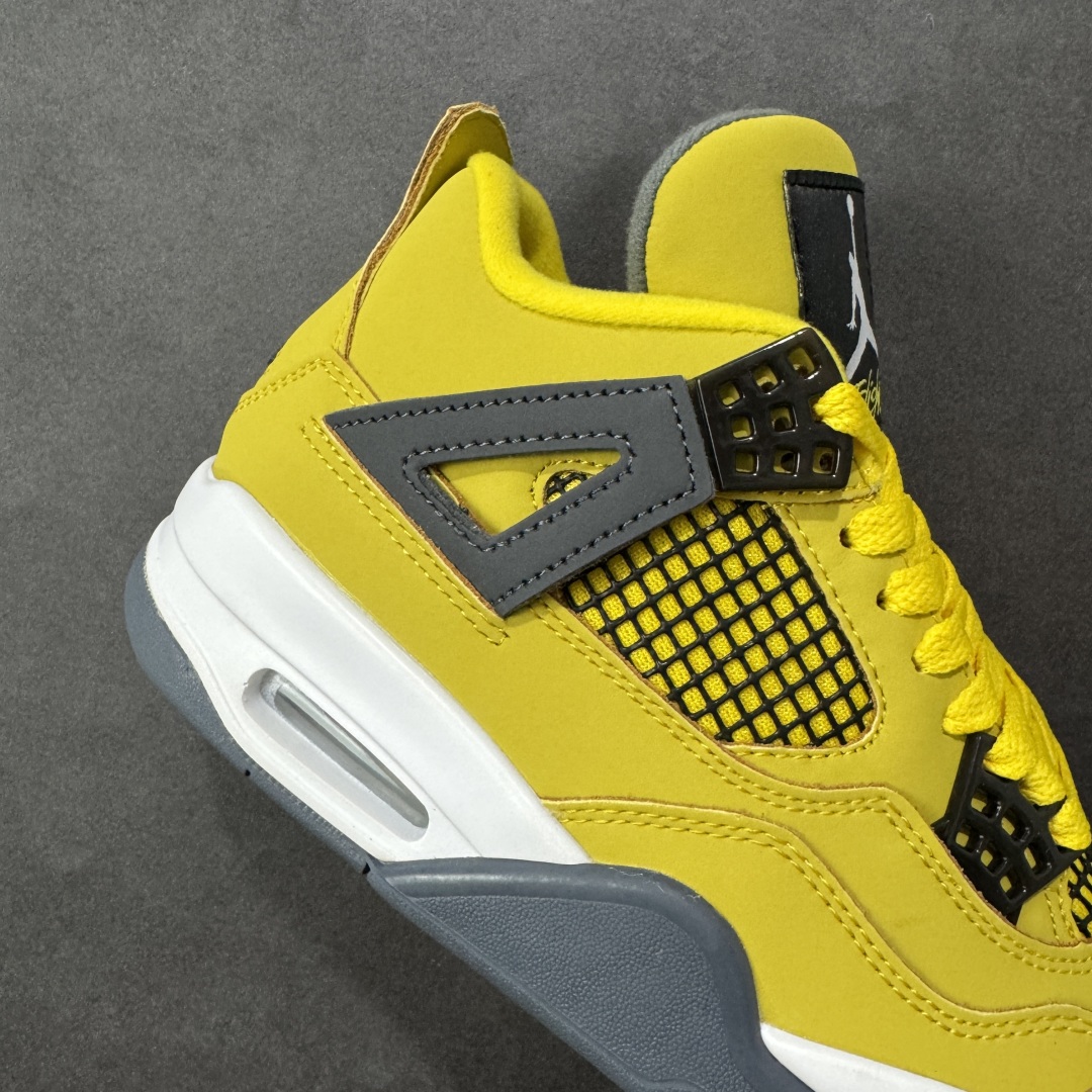 图片[6]-【公司级】Air Jordan AJ4 Retro 黄色 中帮篮球鞋 原楦原纸板同源开发 完美呈现乔4的版型 内侧正确双色网格 还原细节 正确气垫颜色 正确网格工艺 正确拉帮工艺 全鞋原装材料制作 原档案原模具打造 货号：CT8527-700 尺码：36-48-选品中心