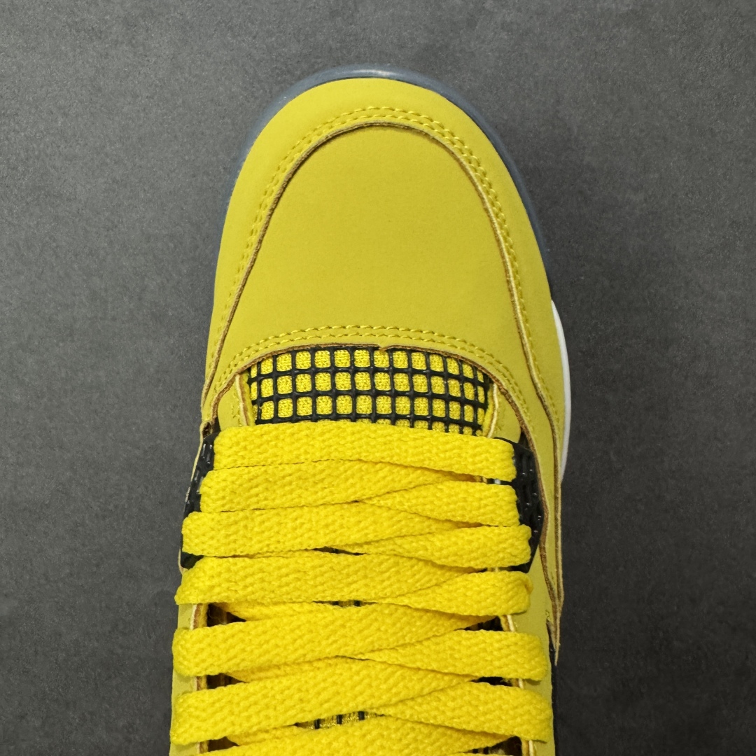 图片[8]-【公司级】Air Jordan AJ4 Retro 黄色 中帮篮球鞋 原楦原纸板同源开发 完美呈现乔4的版型 内侧正确双色网格 还原细节 正确气垫颜色 正确网格工艺 正确拉帮工艺 全鞋原装材料制作 原档案原模具打造 货号：CT8527-700 尺码：36-48-选品中心