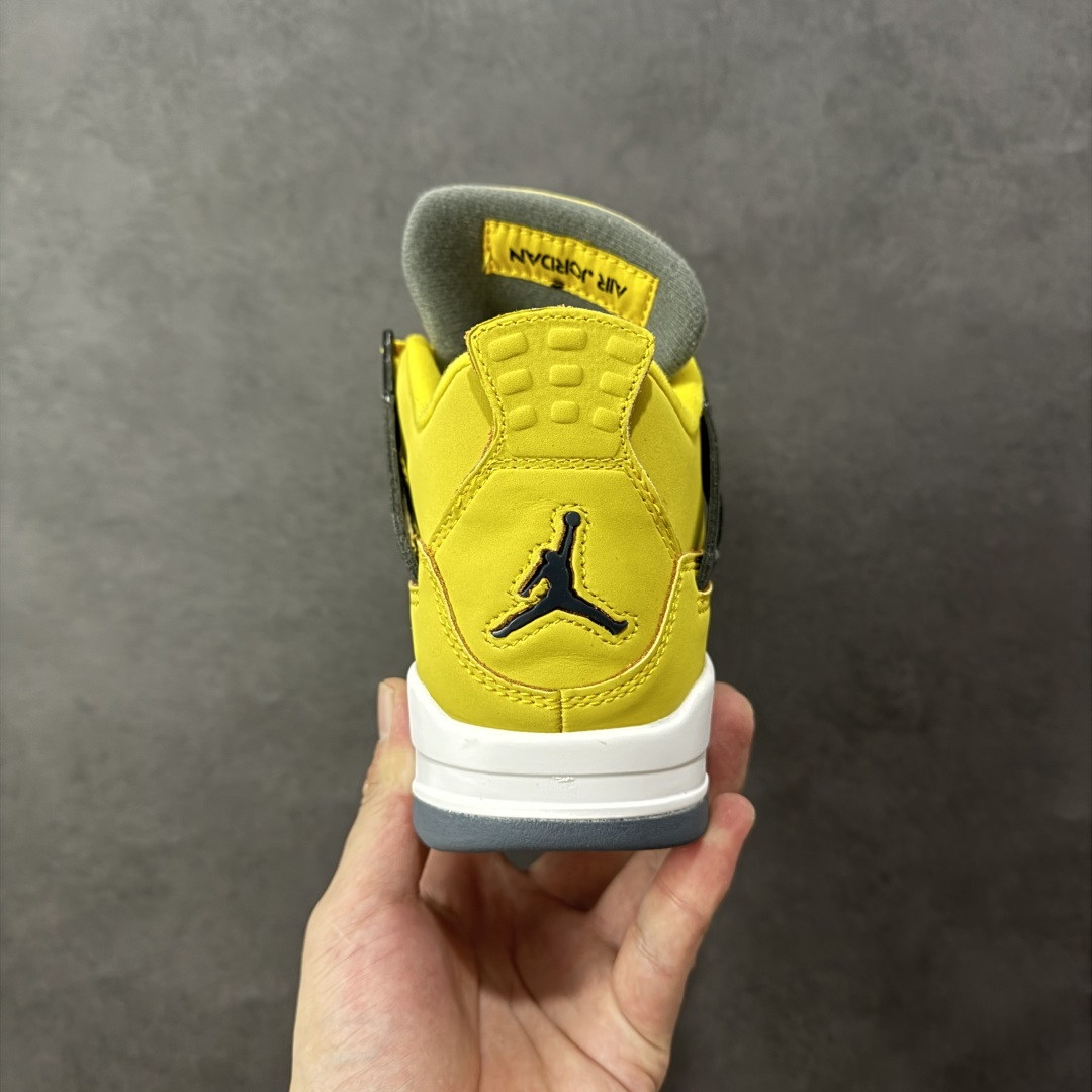 图片[4]-【公司级】Air Jordan AJ4 Retro 黄色 中帮篮球鞋 原楦原纸板同源开发 完美呈现乔4的版型 内侧正确双色网格 还原细节 正确气垫颜色 正确网格工艺 正确拉帮工艺 全鞋原装材料制作 原档案原模具打造 货号：CT8527-700 尺码：36-48-选品中心