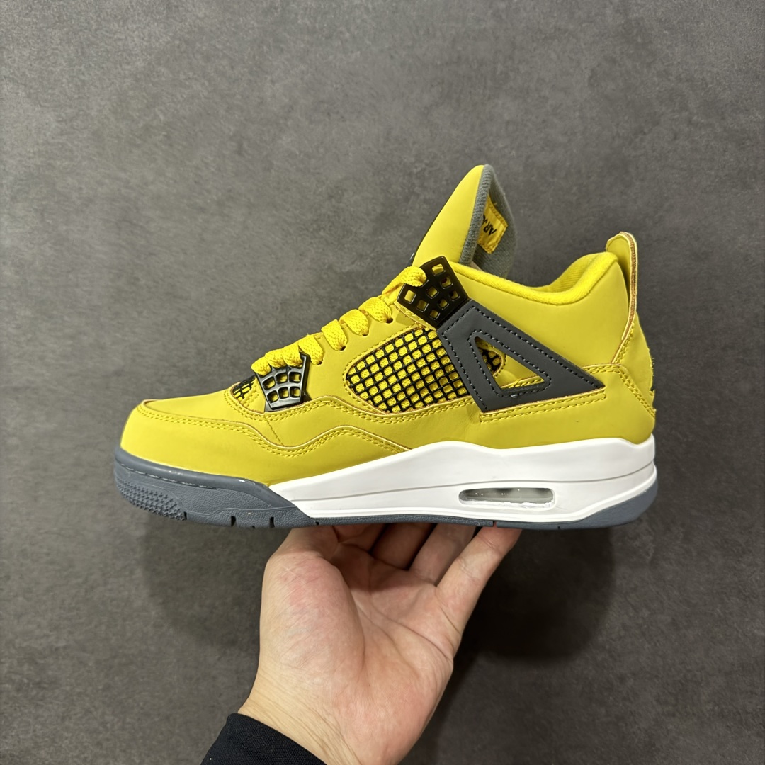 图片[2]-【公司级】Air Jordan AJ4 Retro 黄色 中帮篮球鞋 原楦原纸板同源开发 完美呈现乔4的版型 内侧正确双色网格 还原细节 正确气垫颜色 正确网格工艺 正确拉帮工艺 全鞋原装材料制作 原档案原模具打造 货号：CT8527-700 尺码：36-48-选品中心