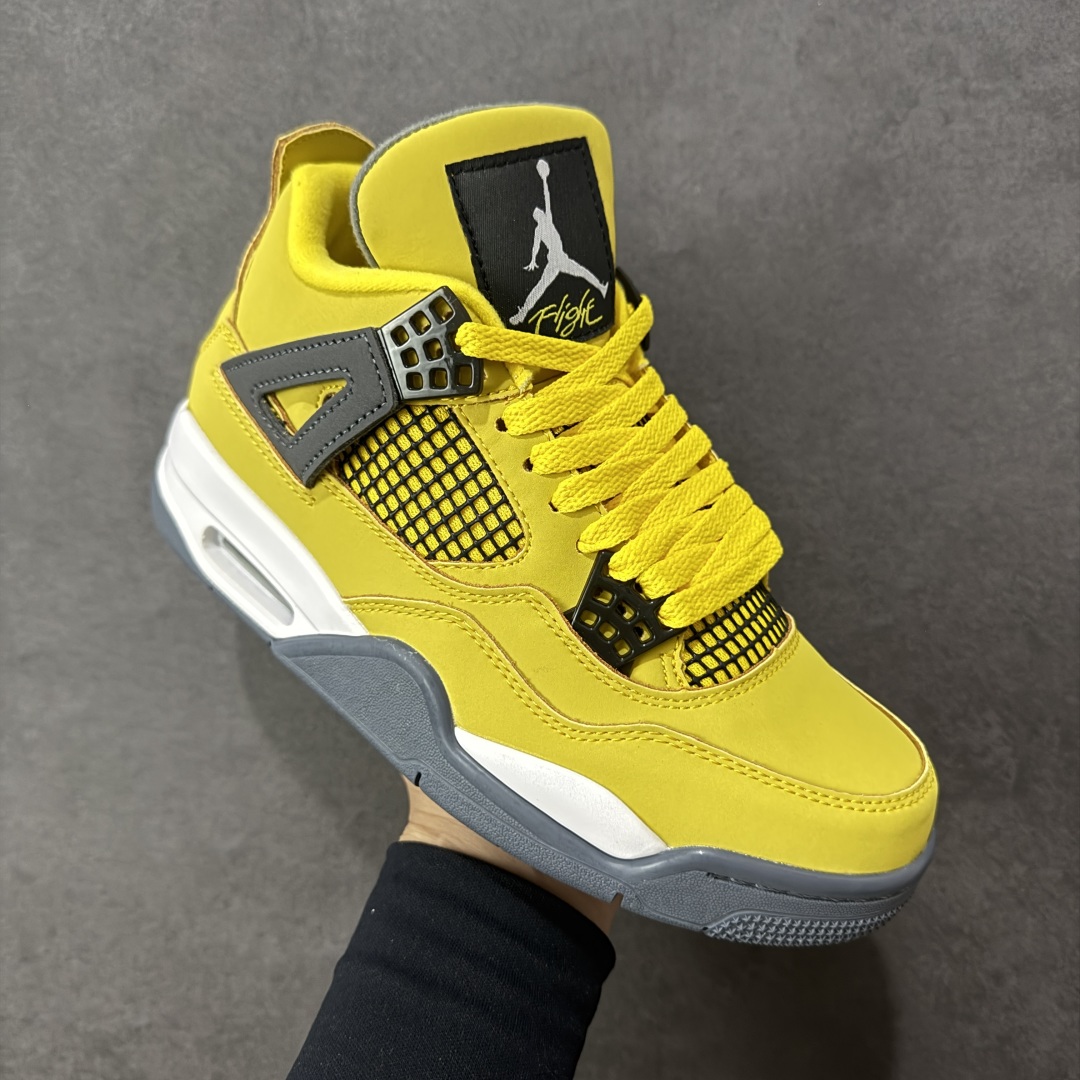 图片[3]-【公司级】Air Jordan AJ4 Retro 黄色 中帮篮球鞋 原楦原纸板同源开发 完美呈现乔4的版型 内侧正确双色网格 还原细节 正确气垫颜色 正确网格工艺 正确拉帮工艺 全鞋原装材料制作 原档案原模具打造 货号：CT8527-700 尺码：36-48-选品中心