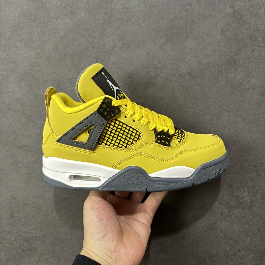 【公司级】Air Jordan AJ4 Retro 黄色 中帮篮球鞋 原楦原纸板同源开发 完美呈现乔4的版型 内侧正确双色网格 还原细节 正确气垫颜色 正确网格工艺 正确拉帮工艺 全鞋原装材料制作 原档案原模具打造 货号:CT8527-700 尺码:36-48-选品中心