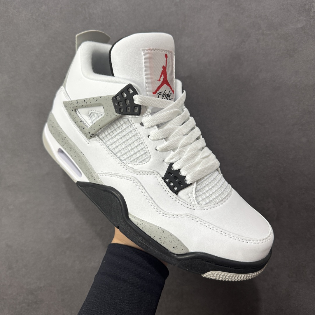 图片[3]-【公司级】Air Jordan AJ4 Retro 白灰 中帮篮球鞋 原楦原纸板同源开发 完美呈现乔4的版型 内侧正确双色网格 还原细节 正确气垫颜色 正确网格工艺 正确拉帮工艺 全鞋原装材料制作 原档案原模具打造 货号：840606-192 尺码：36-48-选品中心