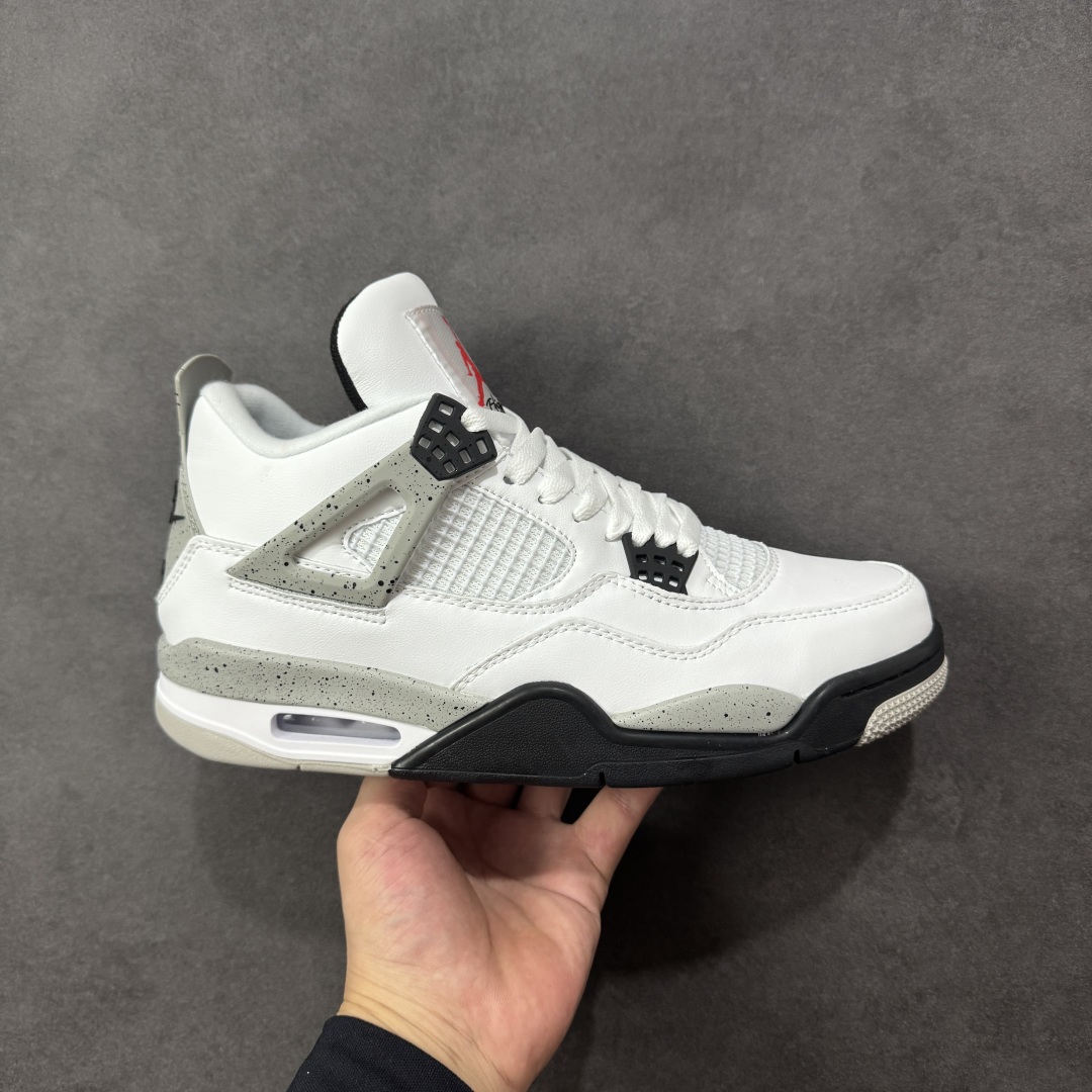 【公司级】Air Jordan AJ4 Retro 白灰 中帮篮球鞋 原楦原纸板同源开发 完美呈现乔4的版型 内侧正确双色网格 还原细节 正确气垫颜色 正确网格工艺 正确拉帮工艺 全鞋原装材料制作 原档案原模具打造 货号:840606-192 尺码:36-48-选品中心