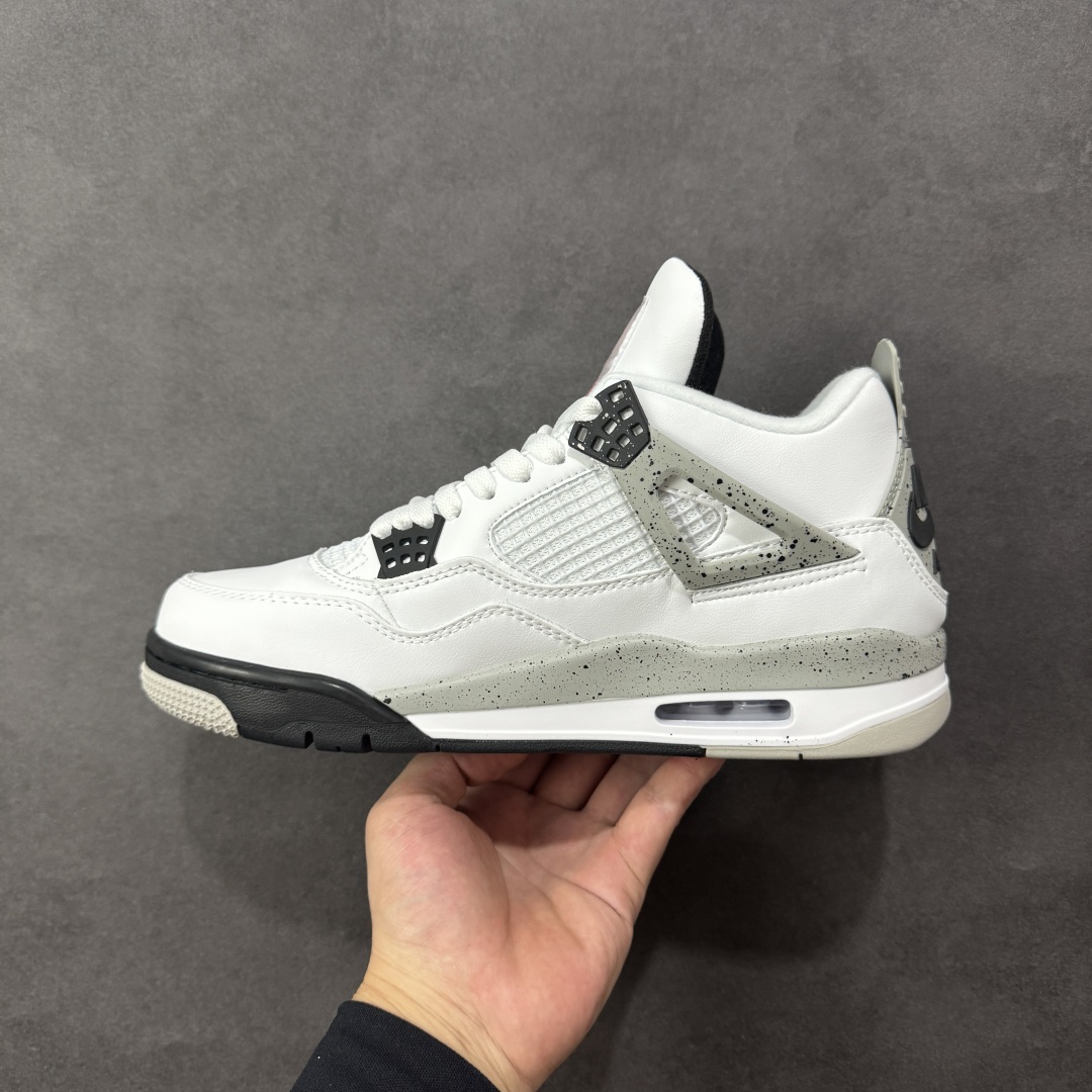 图片[2]-【公司级】Air Jordan AJ4 Retro 白灰 中帮篮球鞋 原楦原纸板同源开发 完美呈现乔4的版型 内侧正确双色网格 还原细节 正确气垫颜色 正确网格工艺 正确拉帮工艺 全鞋原装材料制作 原档案原模具打造 货号：840606-192 尺码：36-48-选品中心