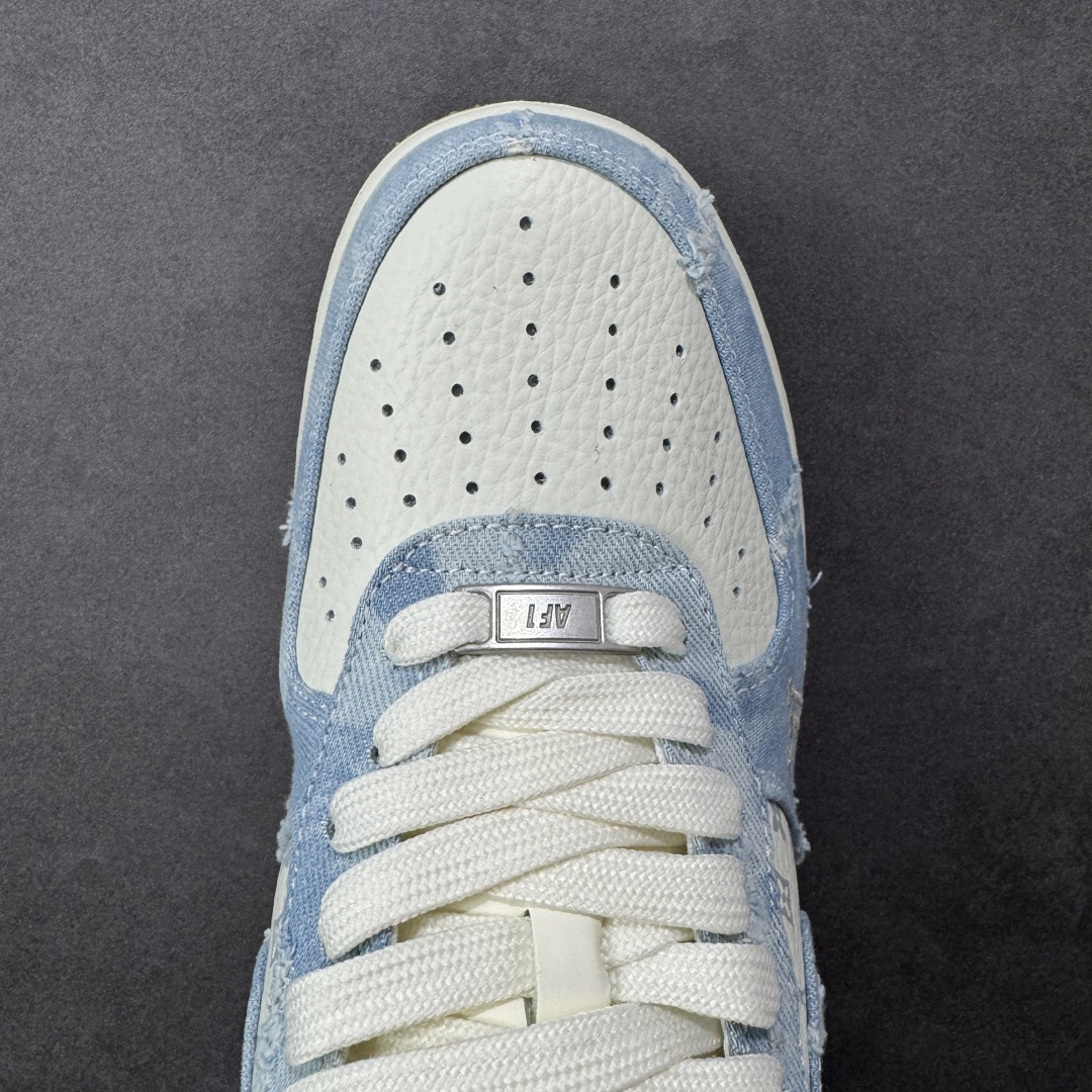 图片[8]-【定制版】Nike Air Force 1\’07 Low 李维斯 白浅蓝 空军一号低帮休闲板鞋  #防水水磨牛仔布 高级夜光效果 原楦头原纸板 高端定制鞋盒 原厂鞋底 超高清洁度 细节完美  货号：YF9511-814 尺码：36 36.5 37.5 38 38.5 39 40 40.5 41 42 42.5 43 44 44.5 45-选品中心