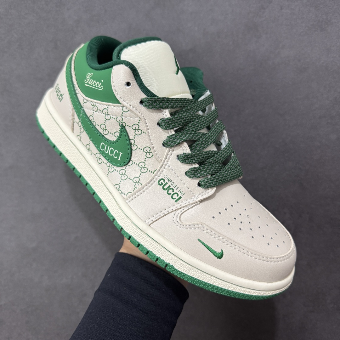 图片[3]-【定制版】高端定制Air Jordan 1 Low AJ1 乔1 “古驰联名—米白灰绿古驰印花”高端定制 低帮复古篮球鞋 #定制鞋盒 大厂纯原品质出货 超高清洁度 皮料切割干净无任何毛边 细节完美 货号：QD1988-001 尺码：36 36.5 37.5 38 38.5 39 40 40.5 41 42 42.5 43 44 44.5 45 编码：HXSB330340-选品中心