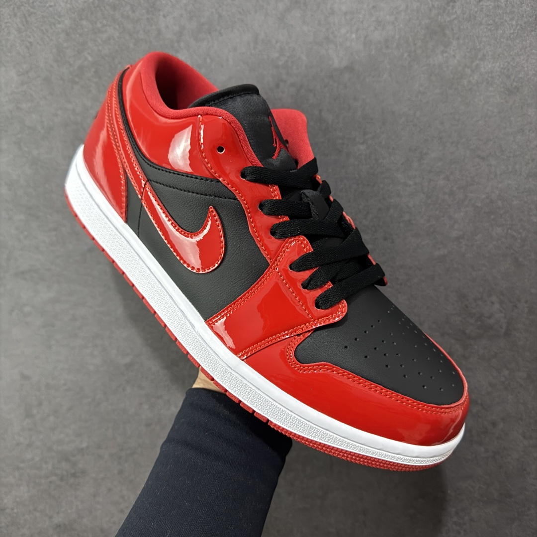 图片[3]-【K版纯原】Air Jordan AJ1 Low 低帮 黑红漆皮 HV4089 006 全新流水线出品 市场第二梯队最强版 全部原鞋开发 原楦原纸板开发 全鞋电脑针车 原厂内置全掌气垫 原盒内在原标 唯一Zp原版鞋带绑法 免检产品 全新2022版型 全头层皮料 完美零毛边处理 原厂配置全掌气垫 价格定位良心 新配色陆续出货 尺码：36-46-选品中心