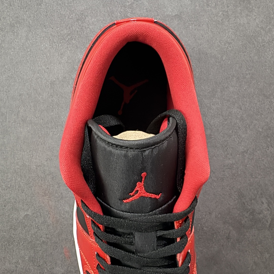 图片[7]-【K版纯原】Air Jordan AJ1 Low 低帮 黑红漆皮 HV4089 006 全新流水线出品 市场第二梯队最强版 全部原鞋开发 原楦原纸板开发 全鞋电脑针车 原厂内置全掌气垫 原盒内在原标 唯一Zp原版鞋带绑法 免检产品 全新2022版型 全头层皮料 完美零毛边处理 原厂配置全掌气垫 价格定位良心 新配色陆续出货 尺码：36-46-选品中心