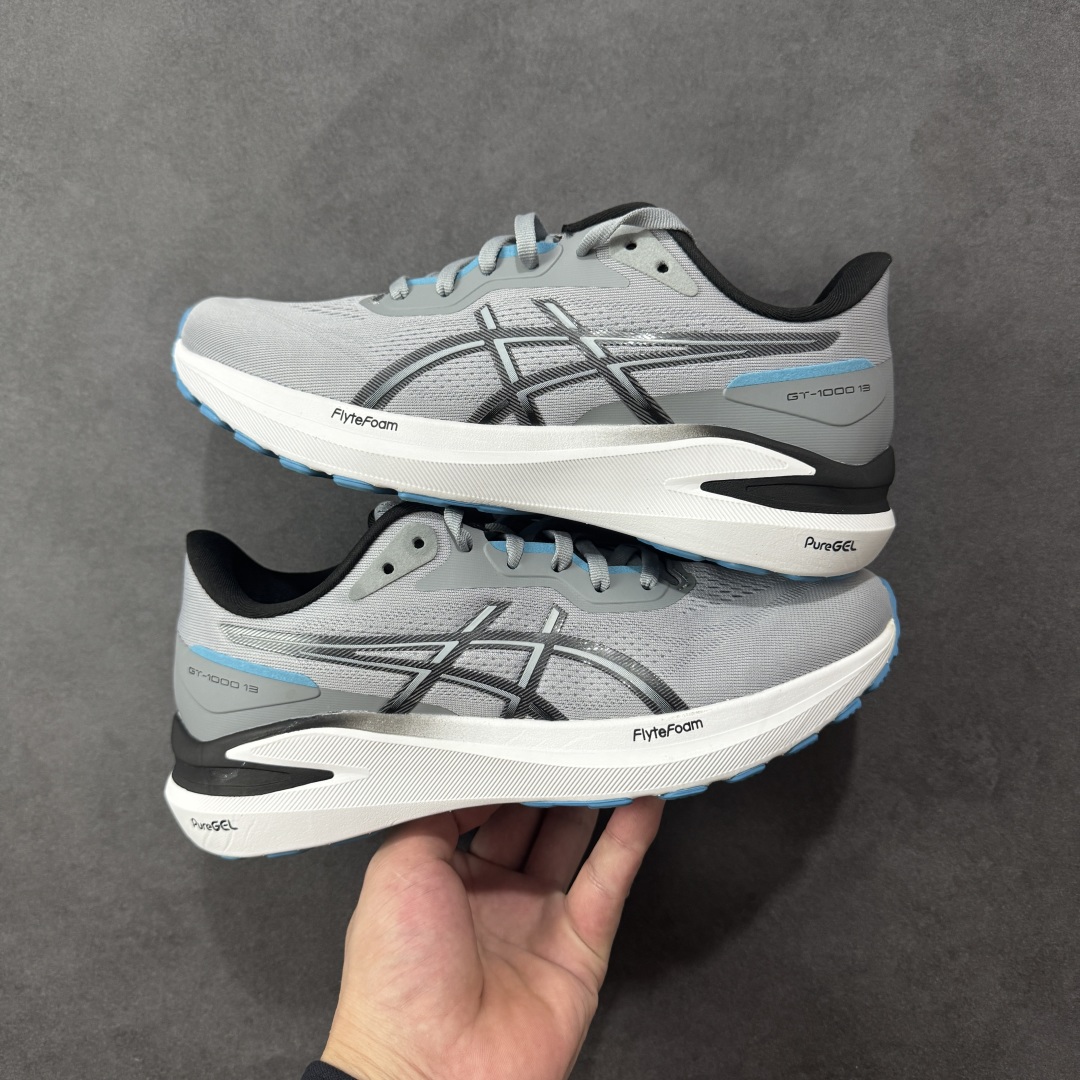 图片[7]-【公司级】Asics GT-1000 13 阿斯克斯 低帮防滑耐磨舒适稳定低邦休闲训练短跑跑步鞋 采用网眼鞋面，提供良好透气性。 中底处的Puregel科技与Flytefoam缓冲层可減轻鞋身的重量，带来更加柔软的触地脚感，PuergelL胶位于鞋跟底部，柔软度比标准GEL胶高67%，Flyteoama中底科技，具有良好的缓震性， 同时通过添加有机纤维材料，使得轻量性及耐用性得以实现；3D引导系统提供优秀的稳定性， 在磨损较多的部位配有AHAR+高耐磨橡胶，保持轻量性和抓地力的同时，发挥出更强耐磨性，提高跑鞋耐用度。 尺码：36-46带半码 编码：LNHB230240-选品中心
