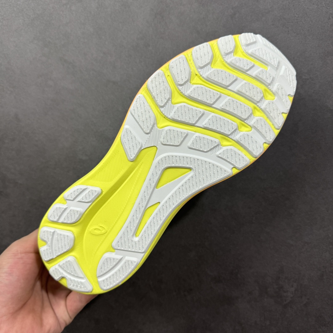 图片[9]-【公司级】Asics GT-1000 13 阿斯克斯 低帮 灰橙黄 防滑耐磨舒适稳定低邦休闲训练短跑跑步鞋 采用网眼鞋面，提供良好透气性。 中底处的Puregel科技与Flytefoam缓冲层可減轻鞋身的重量，带来更加柔软的触地脚感，PuergelL胶位于鞋跟底部，柔软度比标准GEL胶高67%，Flyteoama中底科技，具有良好的缓震性， 同时通过添加有机纤维材料，使得轻量性及耐用性得以实现；3D引导系统提供优秀的稳定性， 在磨损较多的部位配有AHAR+高耐磨橡胶，保持轻量性和抓地力的同时，发挥出更强耐磨性，提高跑鞋耐用度。 男货号：1011B952-750 女货号：1012B748-750 尺码：36-46带半码 编码：LNHB230240-选品中心