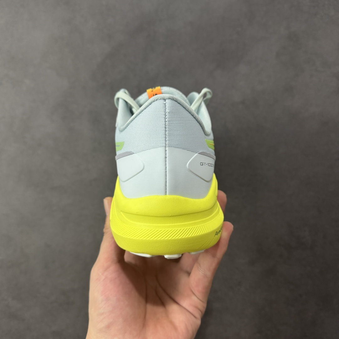 图片[4]-【公司级】Asics GT-1000 13 阿斯克斯 低帮 灰橙黄 防滑耐磨舒适稳定低邦休闲训练短跑跑步鞋 采用网眼鞋面，提供良好透气性。 中底处的Puregel科技与Flytefoam缓冲层可減轻鞋身的重量，带来更加柔软的触地脚感，PuergelL胶位于鞋跟底部，柔软度比标准GEL胶高67%，Flyteoama中底科技，具有良好的缓震性， 同时通过添加有机纤维材料，使得轻量性及耐用性得以实现；3D引导系统提供优秀的稳定性， 在磨损较多的部位配有AHAR+高耐磨橡胶，保持轻量性和抓地力的同时，发挥出更强耐磨性，提高跑鞋耐用度。 男货号：1011B952-750 女货号：1012B748-750 尺码：36-46带半码 编码：LNHB230240-选品中心