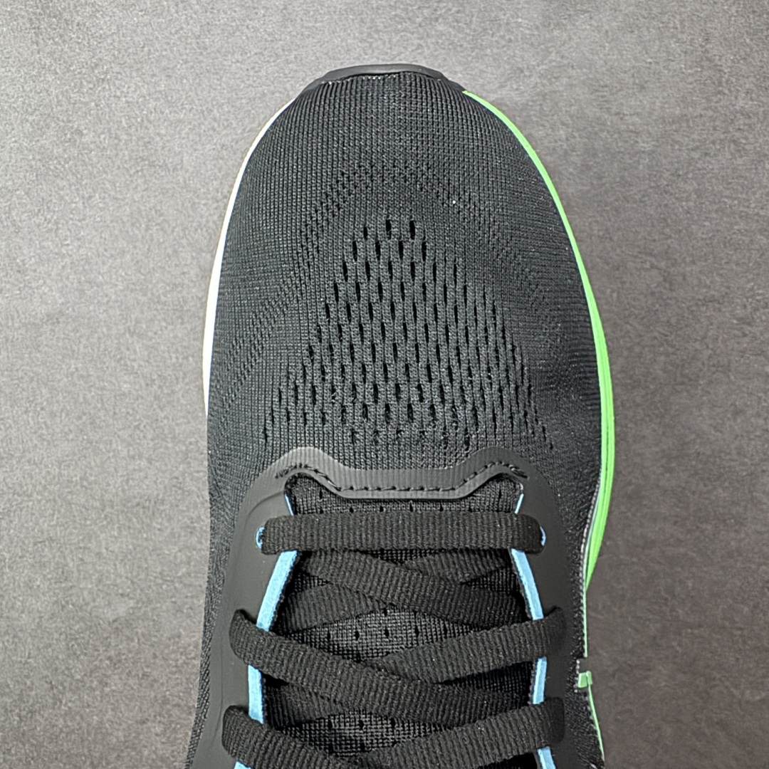 图片[8]-【公司级】Asics GT-1000 13 阿斯克斯 低帮 黑绿色 防滑耐磨舒适稳定低邦休闲跑步鞋 采用网眼鞋面，提供良好透气性。 中底处的Puregel科技与Flytefoam缓冲层可減轻鞋身的重量，带来更加柔软的触地脚感，PuergelL胶位于鞋跟底部，柔软度比标准GEL胶高67%，Flyteoama中底科技，具有良好的缓震性， 同时通过添加有机纤维材料，使得轻量性及耐用性得以实现；3D引导系统提供优秀的稳定性， 在磨损较多的部位配有AHAR+高耐磨橡胶，保持轻量性和抓地力的同时，发挥出更强耐磨性，提高跑鞋耐用度。 货号：1011B858-001 尺码：36-46带半码 编码：LNHB230240-选品中心