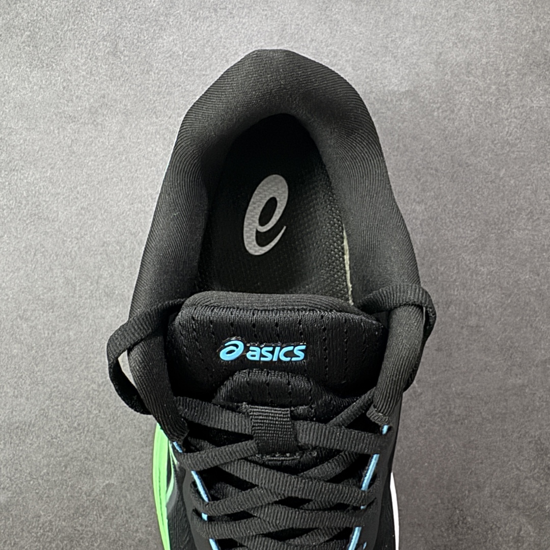 图片[7]-【公司级】Asics GT-1000 13 阿斯克斯 低帮 黑绿色 防滑耐磨舒适稳定低邦休闲跑步鞋 采用网眼鞋面，提供良好透气性。 中底处的Puregel科技与Flytefoam缓冲层可減轻鞋身的重量，带来更加柔软的触地脚感，PuergelL胶位于鞋跟底部，柔软度比标准GEL胶高67%，Flyteoama中底科技，具有良好的缓震性， 同时通过添加有机纤维材料，使得轻量性及耐用性得以实现；3D引导系统提供优秀的稳定性， 在磨损较多的部位配有AHAR+高耐磨橡胶，保持轻量性和抓地力的同时，发挥出更强耐磨性，提高跑鞋耐用度。 货号：1011B858-001 尺码：36-46带半码 编码：LNHB230240-选品中心