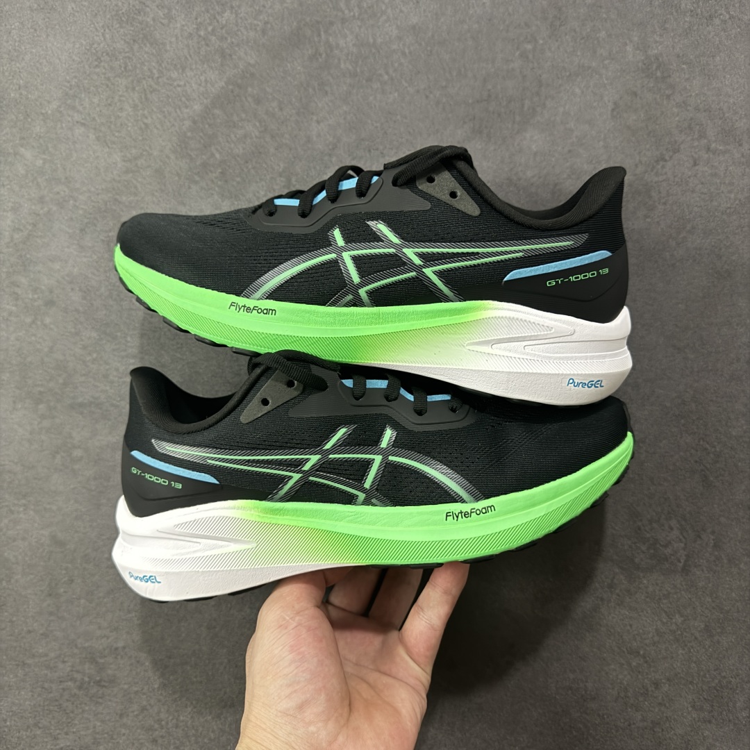 图片[5]-【公司级】Asics GT-1000 13 阿斯克斯 低帮防滑耐磨舒适稳定低邦休闲训练短跑跑步鞋 采用网眼鞋面，提供良好透气性。 中底处的Puregel科技与Flytefoam缓冲层可減轻鞋身的重量，带来更加柔软的触地脚感，PuergelL胶位于鞋跟底部，柔软度比标准GEL胶高67%，Flyteoama中底科技，具有良好的缓震性， 同时通过添加有机纤维材料，使得轻量性及耐用性得以实现；3D引导系统提供优秀的稳定性， 在磨损较多的部位配有AHAR+高耐磨橡胶，保持轻量性和抓地力的同时，发挥出更强耐磨性，提高跑鞋耐用度。 尺码：36-46带半码 编码：LNHB230240-选品中心