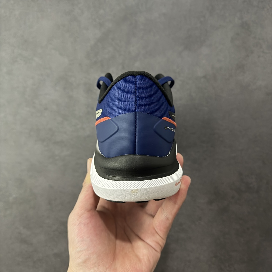 图片[4]-【公司级】Asics GT-1000 13 阿斯克斯 低帮 蓝黑色 防滑耐磨舒适稳定低邦休闲训练短跑跑步鞋 采用网眼鞋面，提供良好透气性。 中底处的Puregel科技与Flytefoam缓冲层可減轻鞋身的重量，带来更加柔软的触地脚感，PuergelL胶位于鞋跟底部，柔软度比标准GEL胶高67%，Flyteoama中底科技，具有良好的缓震性， 同时通过添加有机纤维材料，使得轻量性及耐用性得以实现；3D引导系统提供优秀的稳定性， 在磨损较多的部位配有AHAR+高耐磨橡胶，保持轻量性和抓地力的同时，发挥出更强耐磨性，提高跑鞋耐用度。 货号：1011B860-400 尺码：36-46带半码 编码：LNHB230240-选品中心