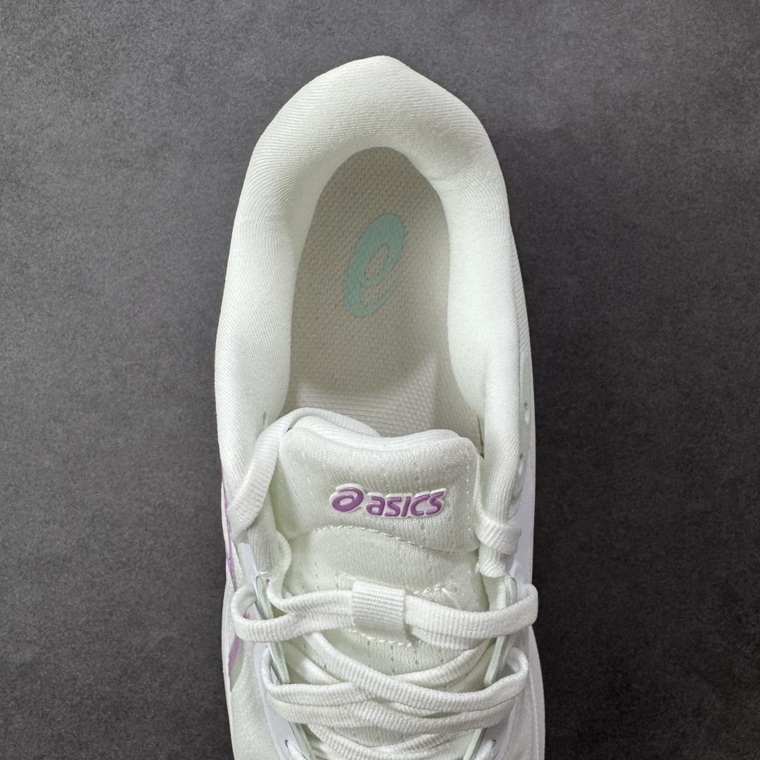 图片[7]-【定制版】Asics GT-1000 13 阿斯克斯 低帮 白紫绿 防滑耐磨舒适稳定低邦休闲训练短跑跑步鞋 采用网眼鞋面，提供良好透气性。 中底处的Puregel科技与Flytefoam缓冲层可減轻鞋身的重量，带来更加柔软的触地脚感，PuergelL胶位于鞋跟底部，柔软度比标准GEL胶高67%，Flyteoama中底科技，具有良好的缓震性， 同时通过添加有机纤维材料，使得轻量性及耐用性得以实现；3D引导系统提供优秀的稳定性， 在磨损较多的部位配有AHAR+高耐磨橡胶，保持轻量性和抓地力的同时，发挥出更强耐磨性，提高跑鞋耐用度。 货号：1012B663-100 尺码：36-46带半码 编码：LNHB230240-选品中心