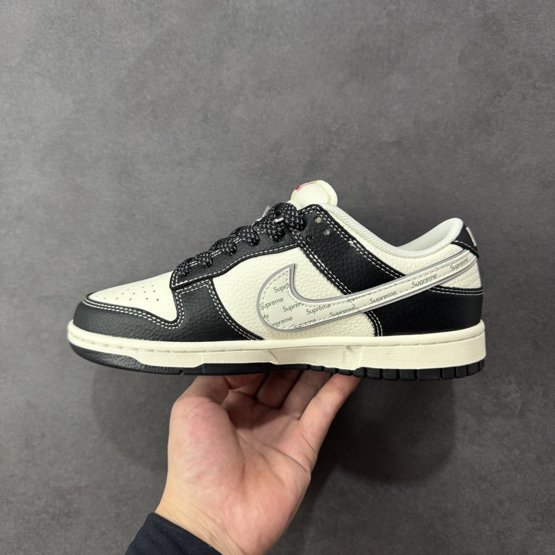 图片[2]-【定制版】Nike SB Dunk Low Supreme联名 米黑银 高端定制 低帮休闲板鞋 HH7518-099  #定制鞋盒 大厂纯原品质出货 超高清洁度 皮料切割干净无任何毛边 细节完美  尺码：36 36.5 37.5 38 38.5 39 40 40.5 41 42 42.5 43 44 44.5 45 编码：HXSB330340-选品中心